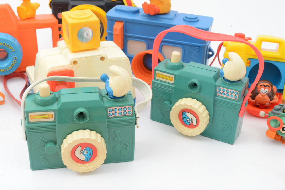 Collection of Vintage Toy Cameras