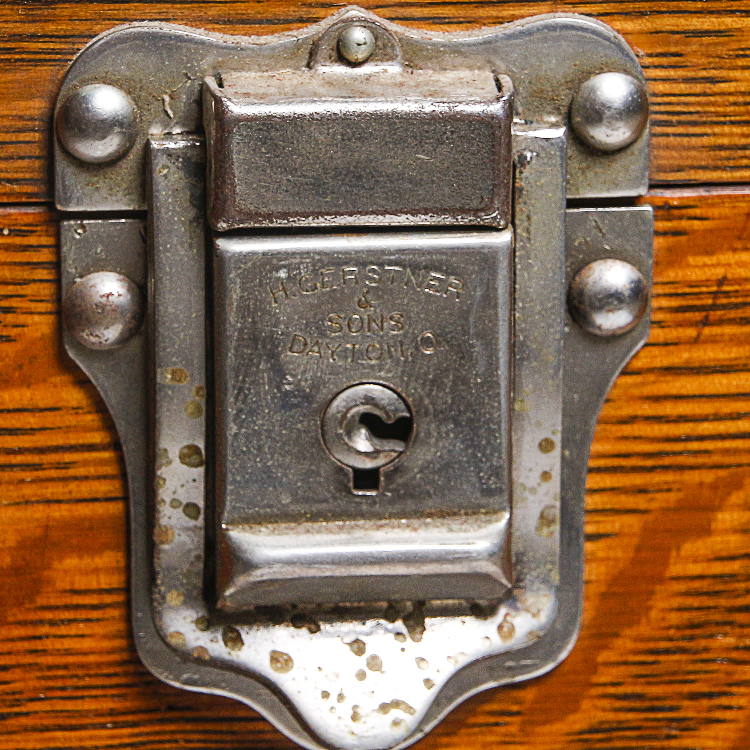 H. Gerstner & Sons Machinist Oak Tool Chest With Contents