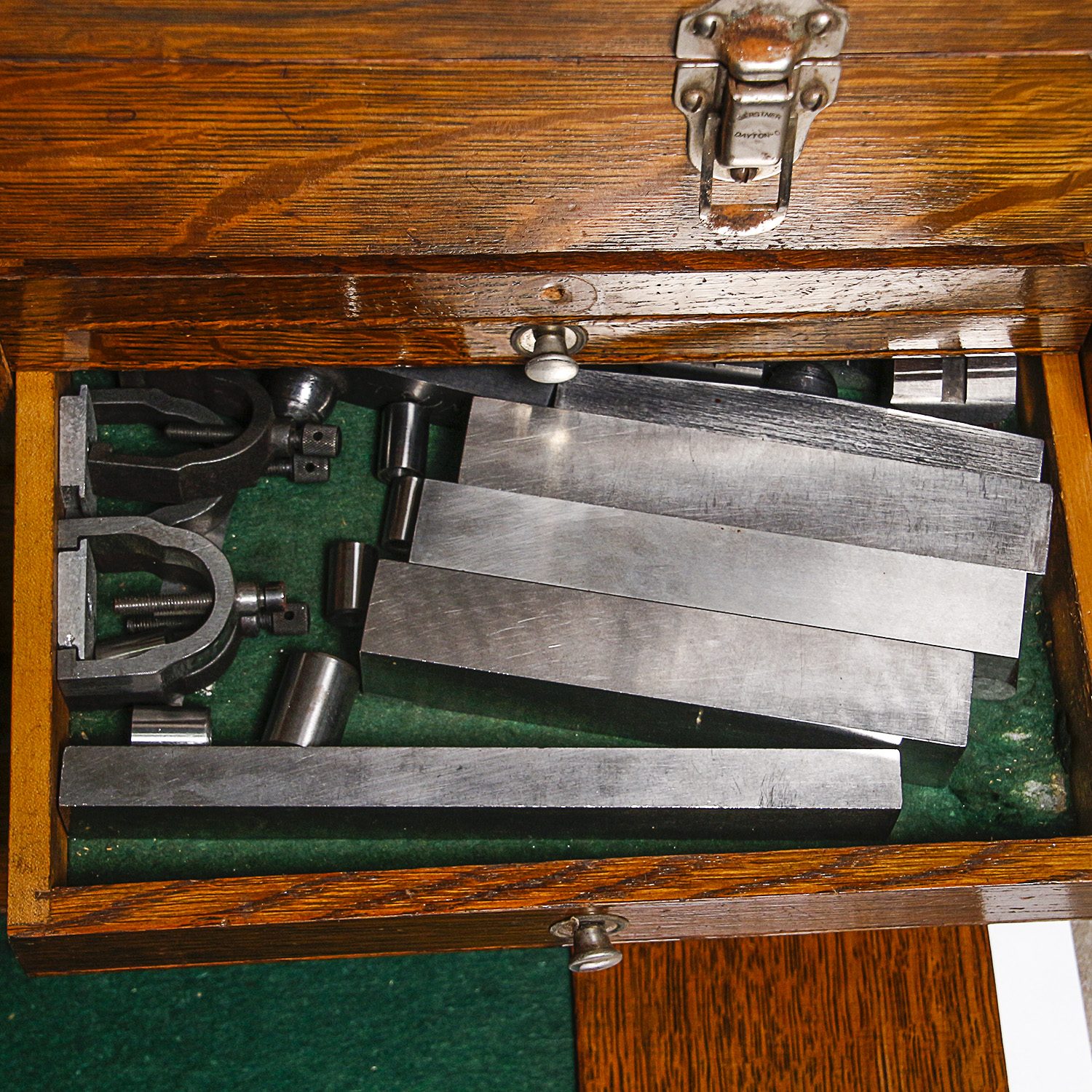 H. Gerstner & Sons Machinist Oak Tool Chest With Contents