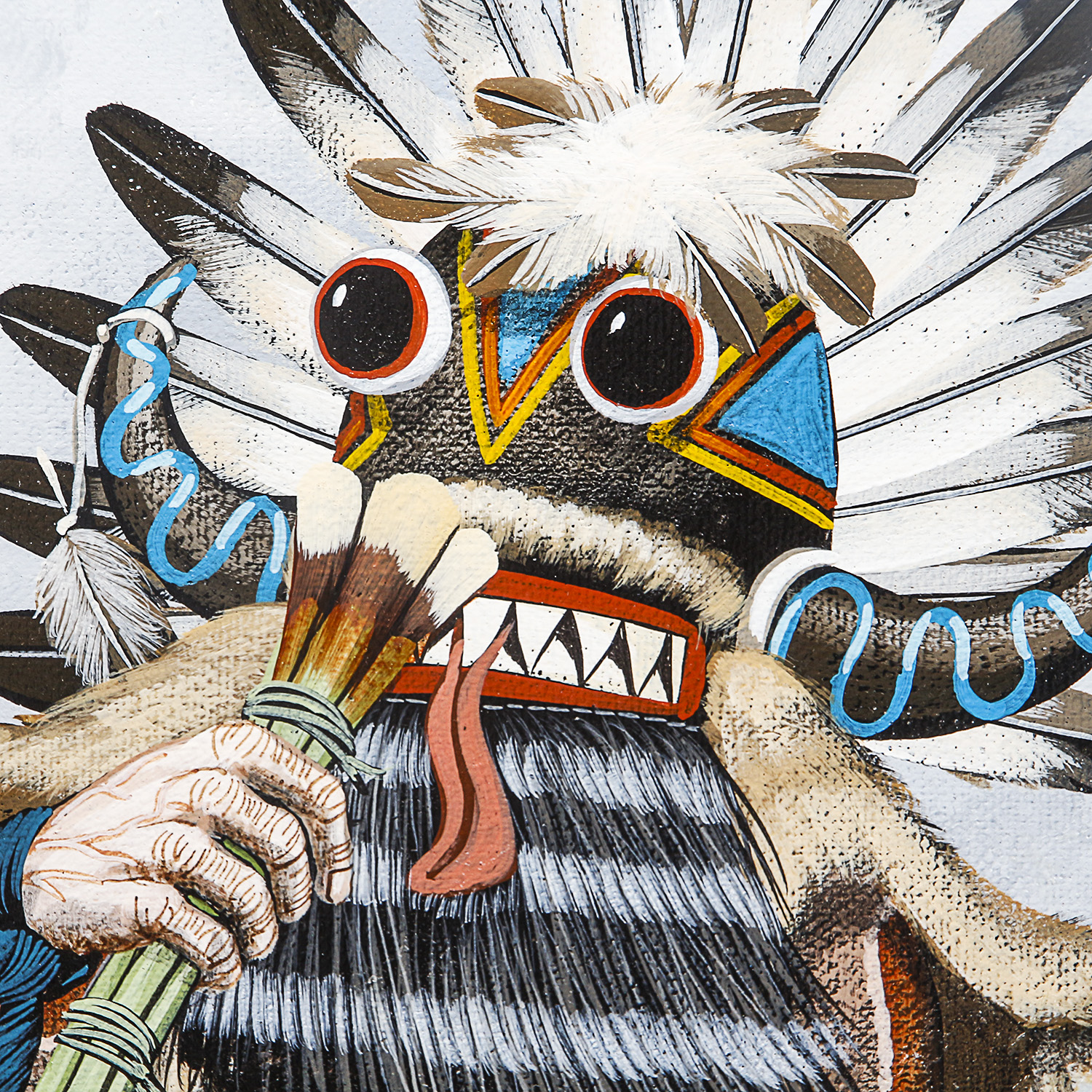 Duane Dishta Original Oil on Canvas of Kachina