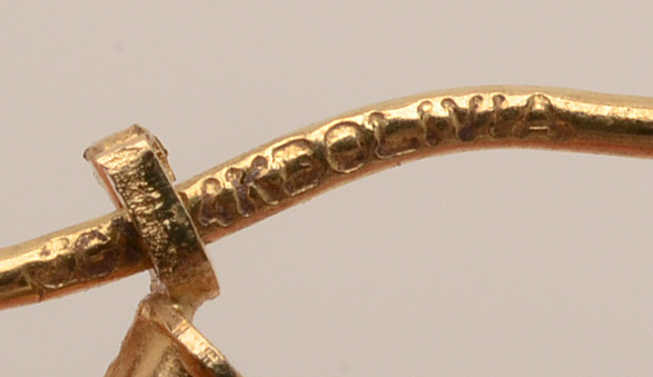 Five Pair of 14K Yellow and White Gold Pierced Earrings