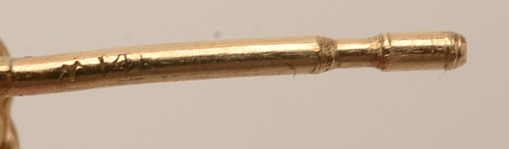 Five Pair of 14K Yellow and White Gold Pierced Earrings