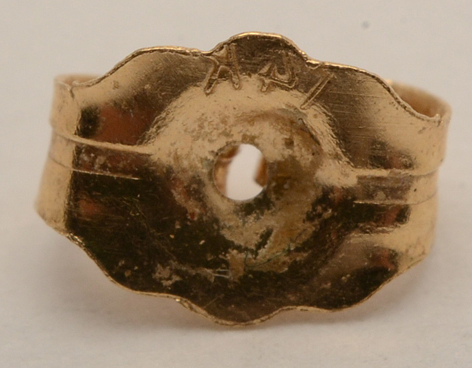 Five Pair of 14K Yellow and White Gold Pierced Earrings