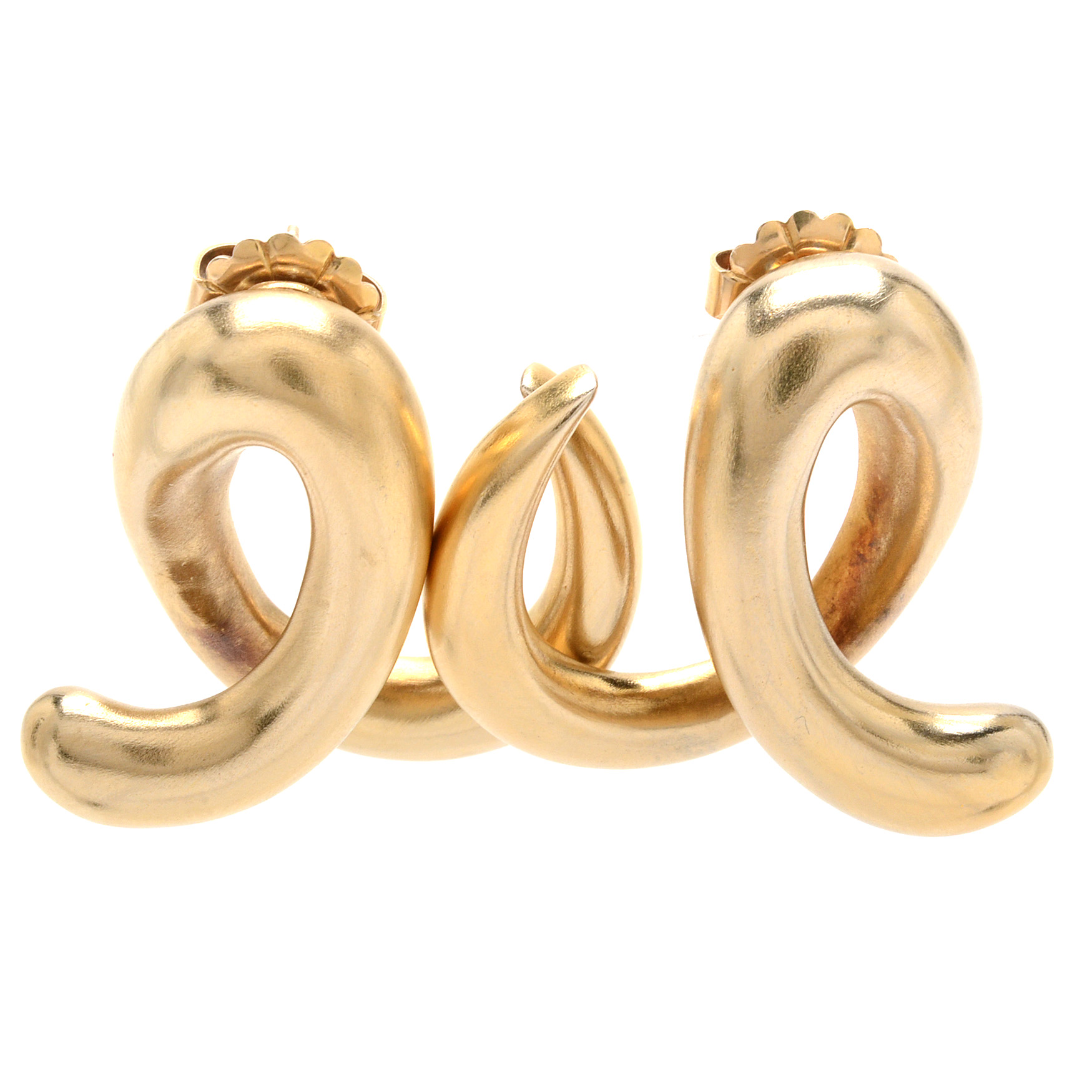 Sterling Silver Openwork Pierced Earrings