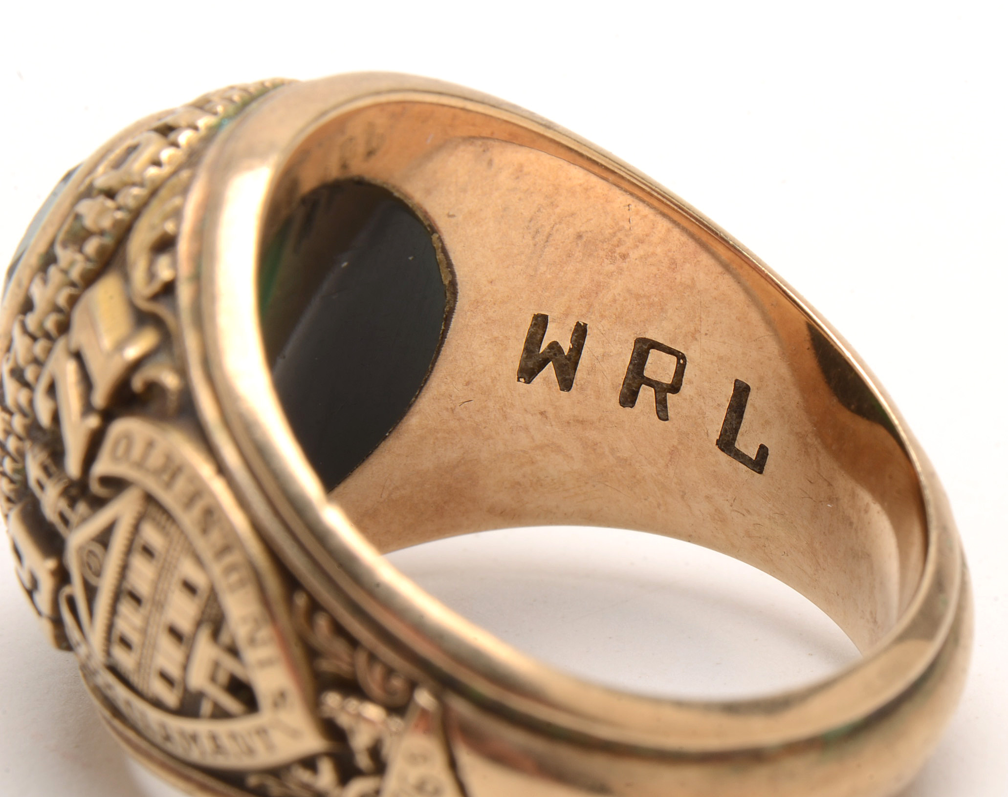 10K Yellow Gold Synthetic Spinel "Dartmouth College" Class Ring