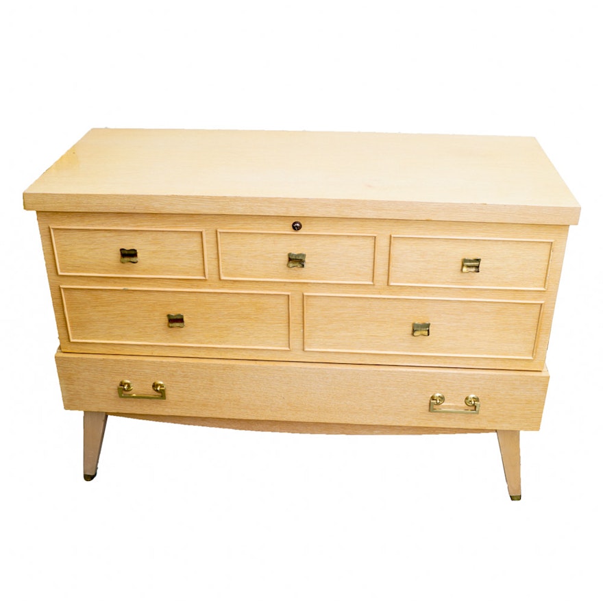 Mid-Century Blonde Wood "Aroma-Tite" Cedar Chest by Lane