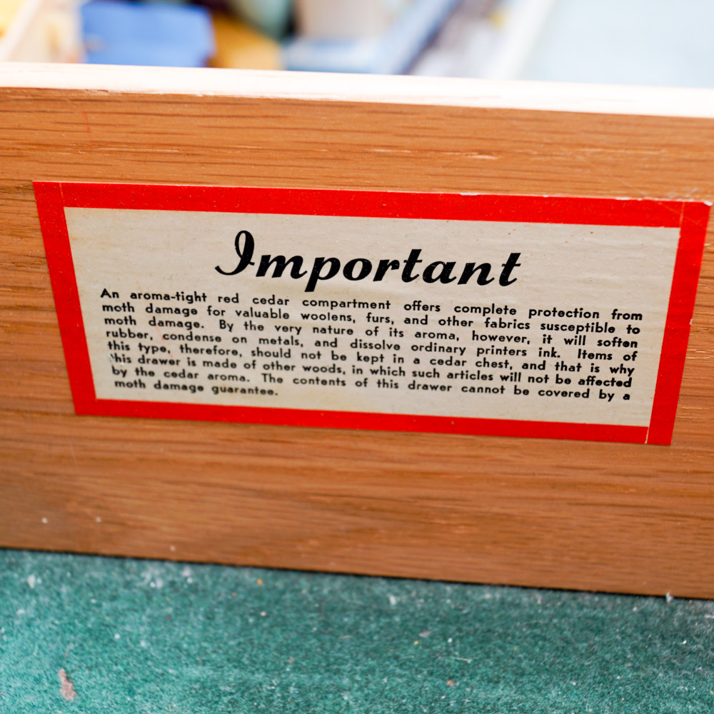 Mid-Century Blonde Wood "Aroma-Tite" Cedar Chest by Lane