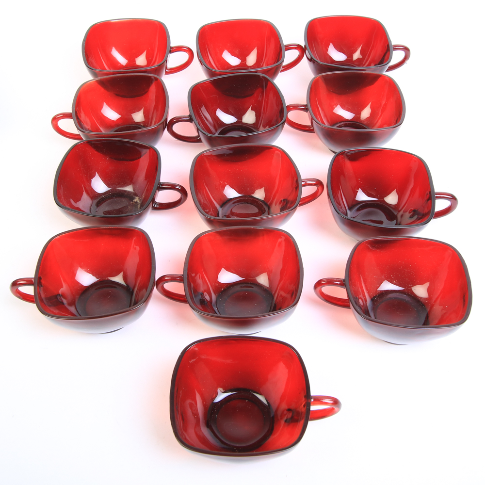 Anchor Hocking "Royal Ruby Charm" Tableware