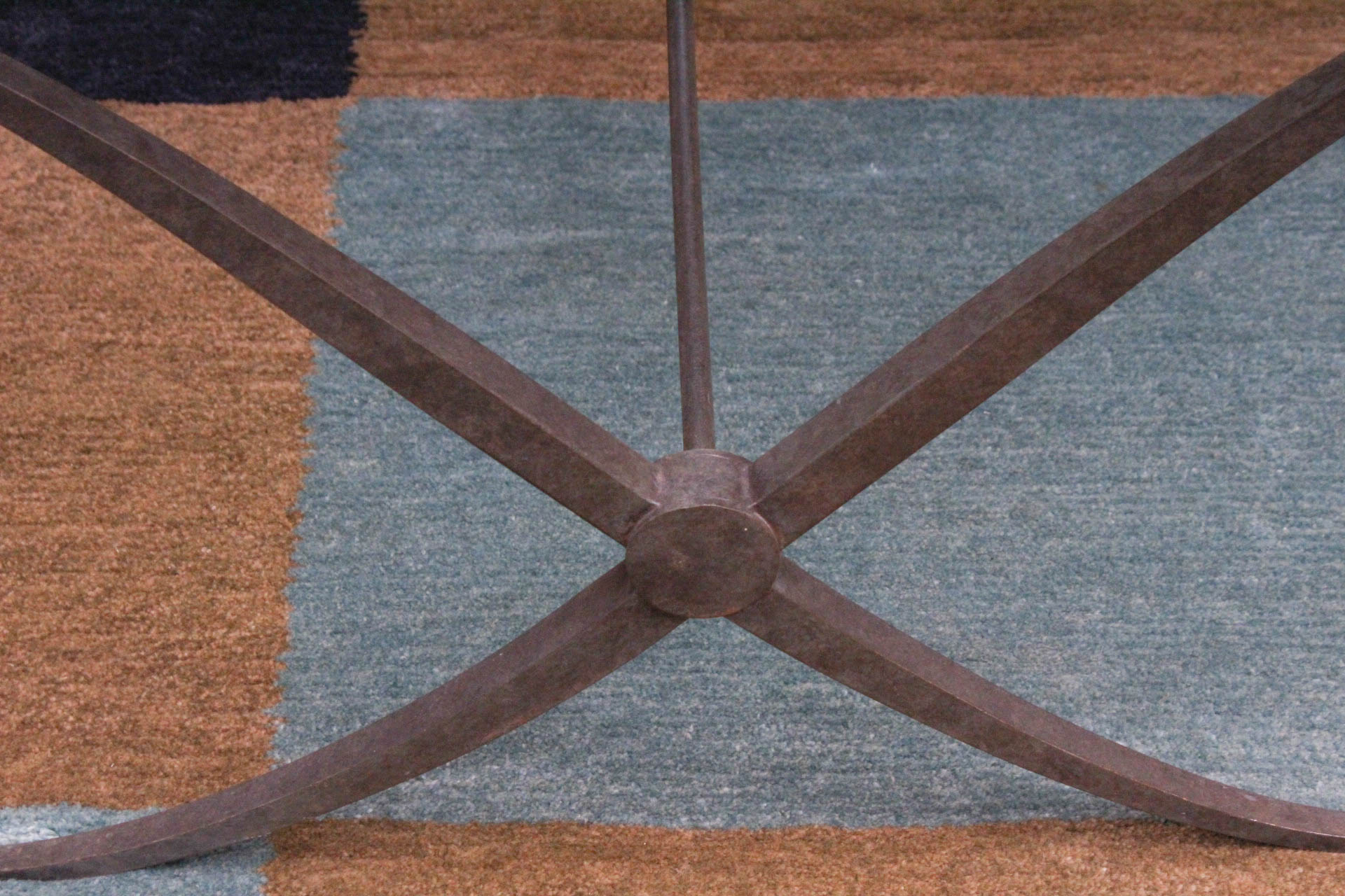 "Baker Collection" Iron and Glass Coffee Table by Barbara Barry