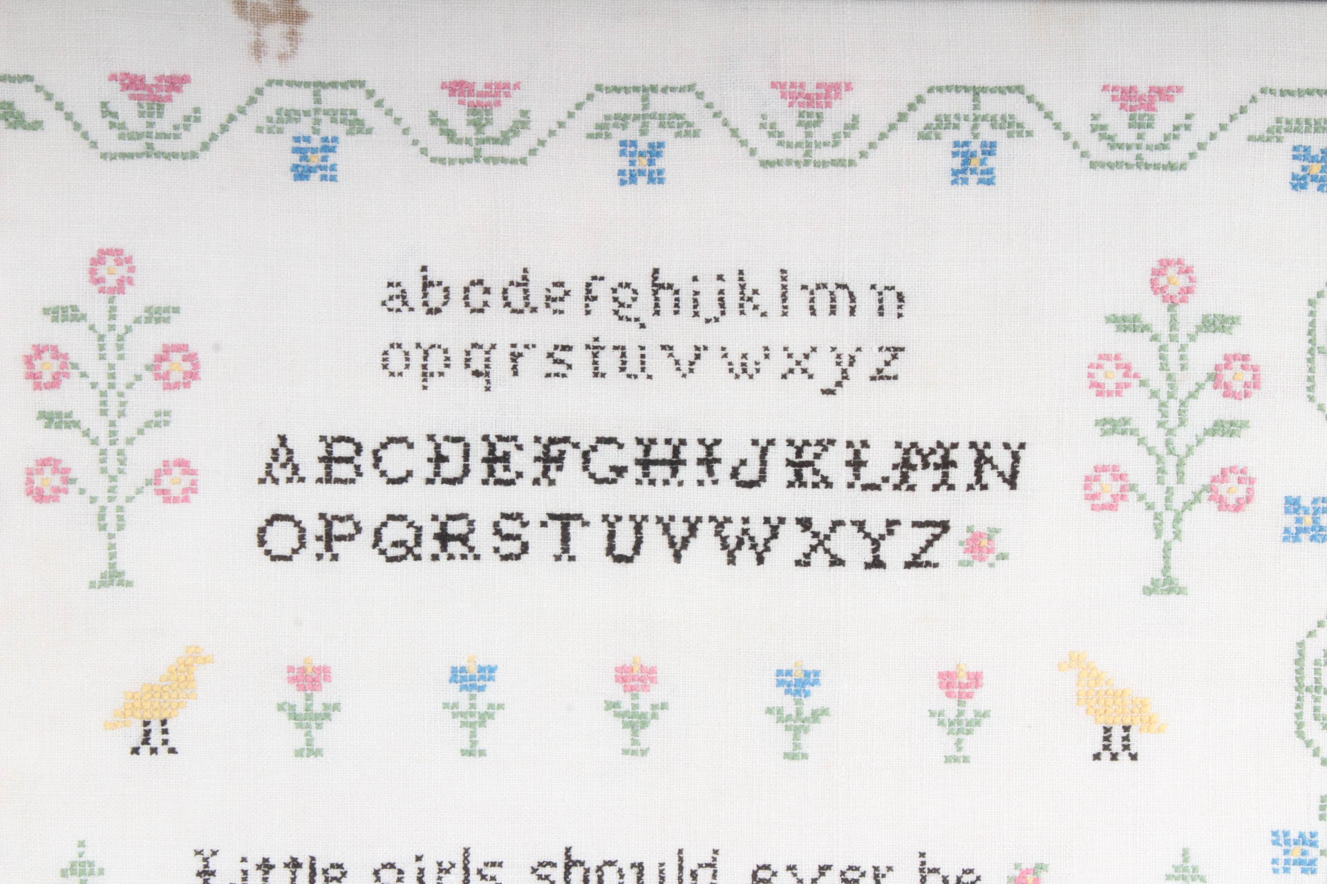 Vintage Needlepoint Sampler