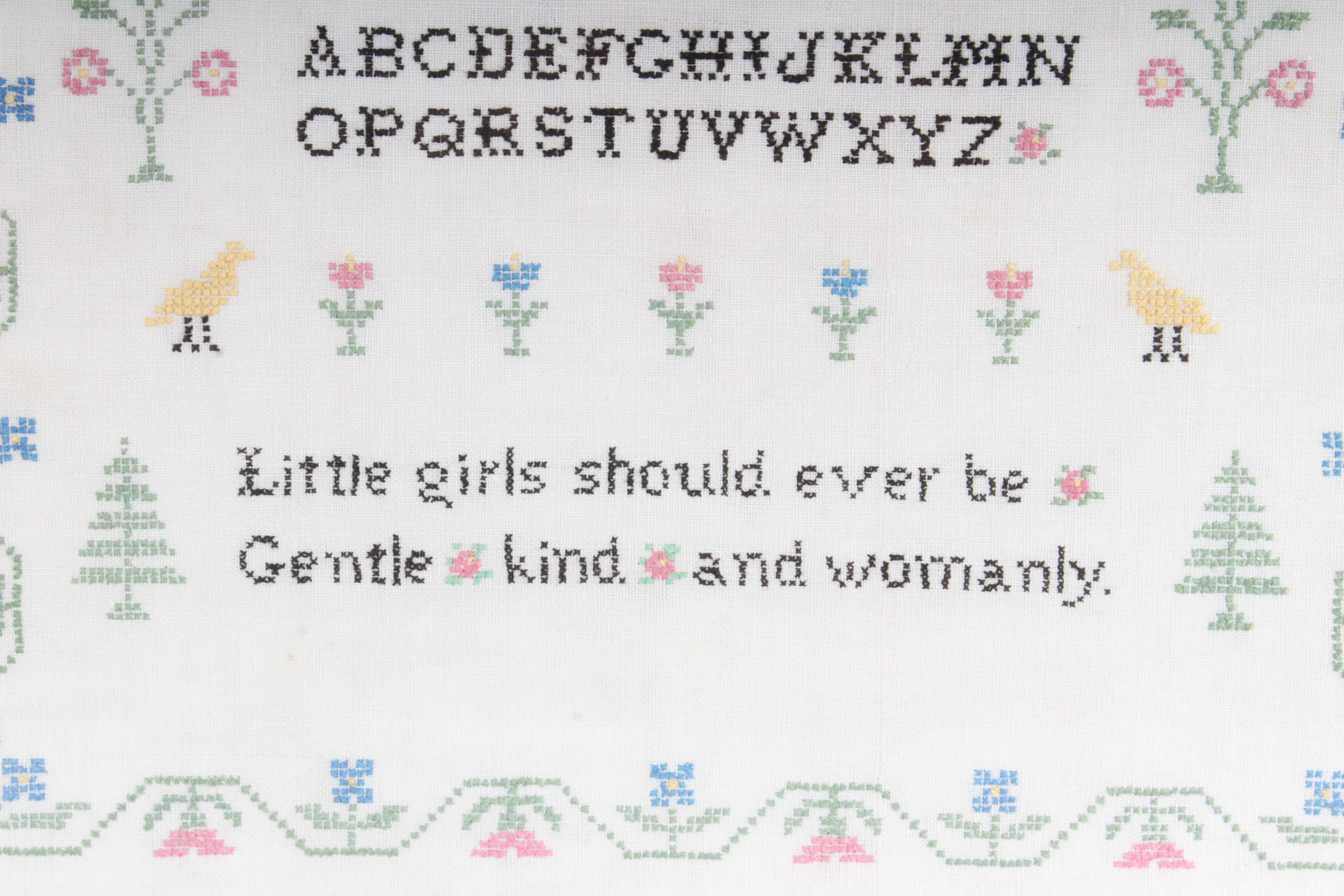 Vintage Needlepoint Sampler