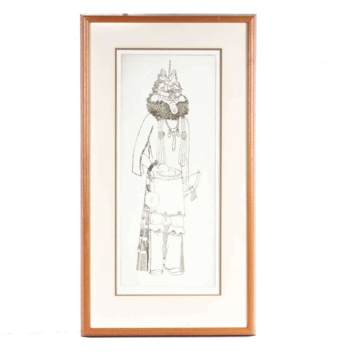 Phil Cruz Etching "Velvet Shirt Kachina"