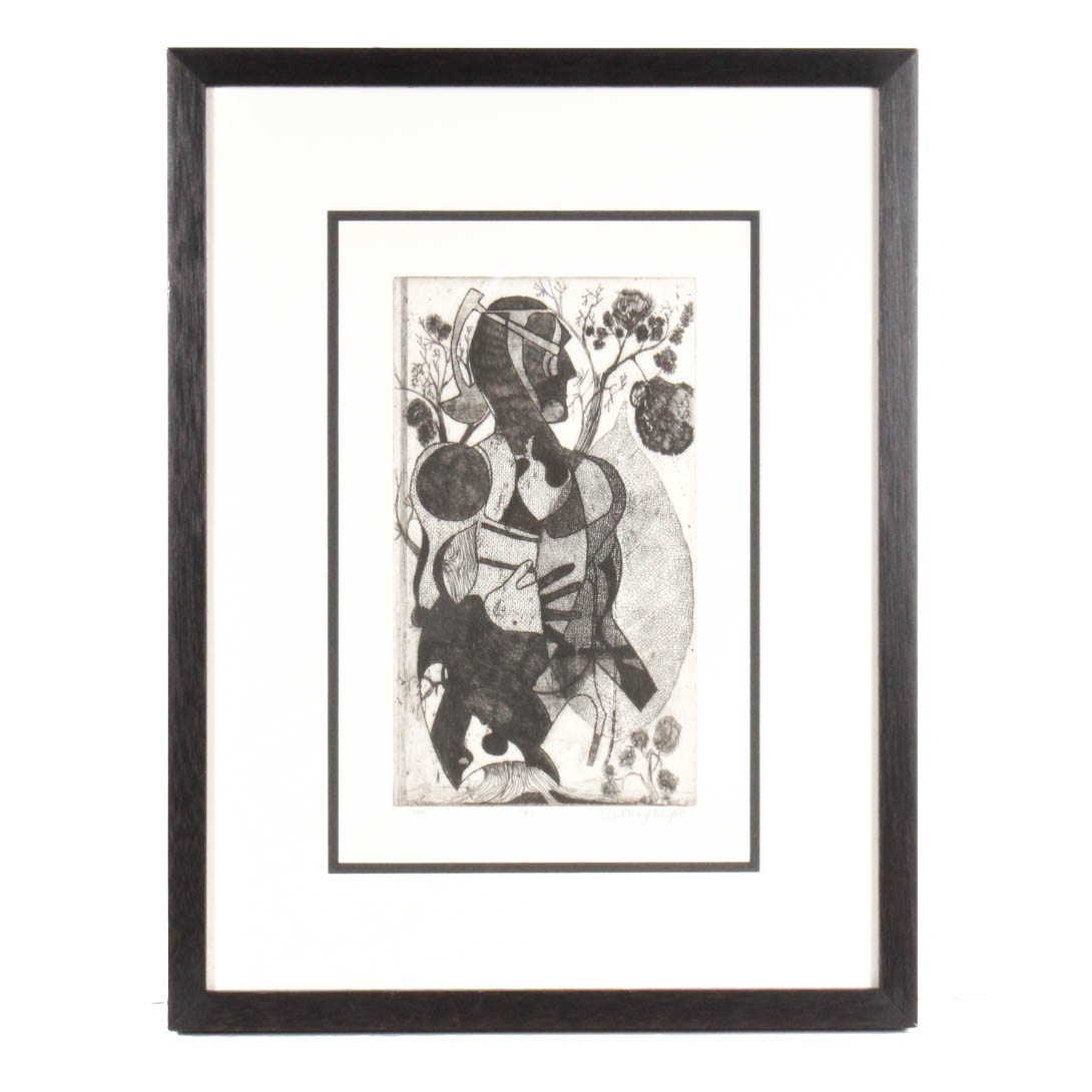 Courtney Moyah Limited Edition Etching of "Man"