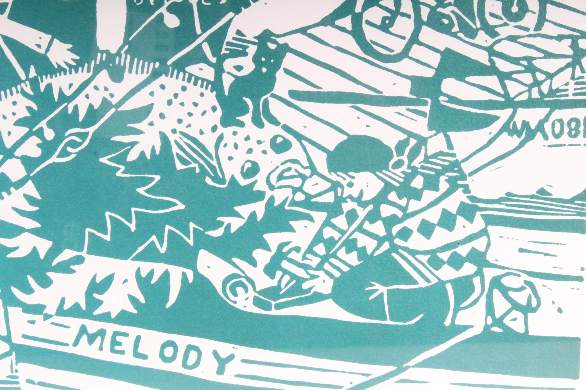 Pair of Judy Cooper Limited Edition Linocut Prints