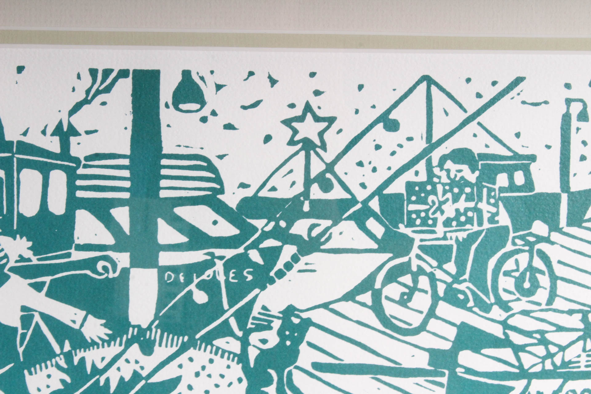 Pair of Judy Cooper Limited Edition Linocut Prints