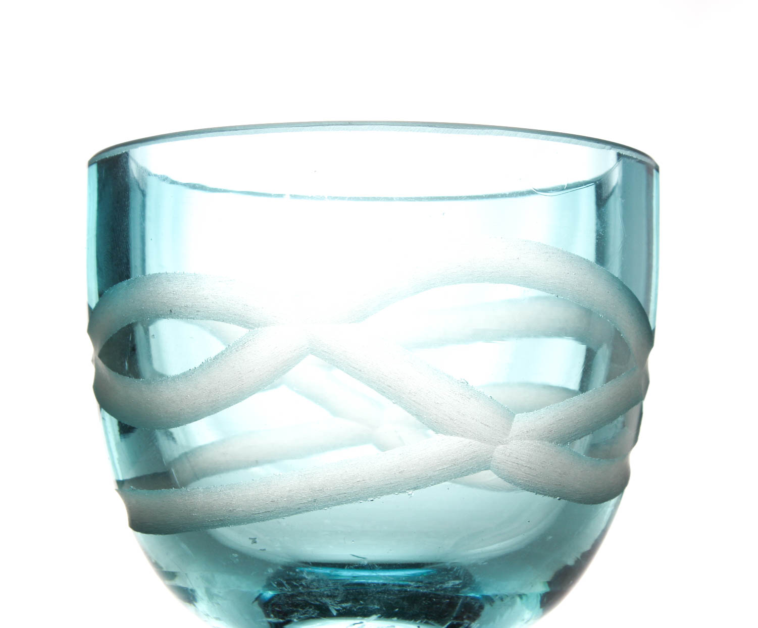 Evolution by Waterford Blue Cut Crystal Candle Holder
