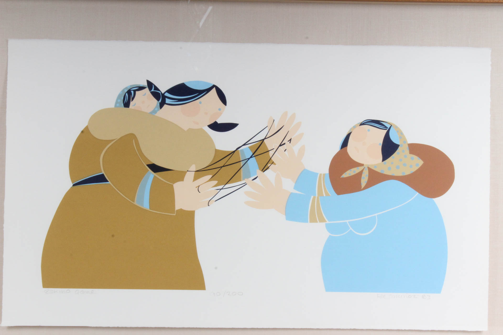Rie Muñoz Limited Edition Lithograph "Eskimo Game"