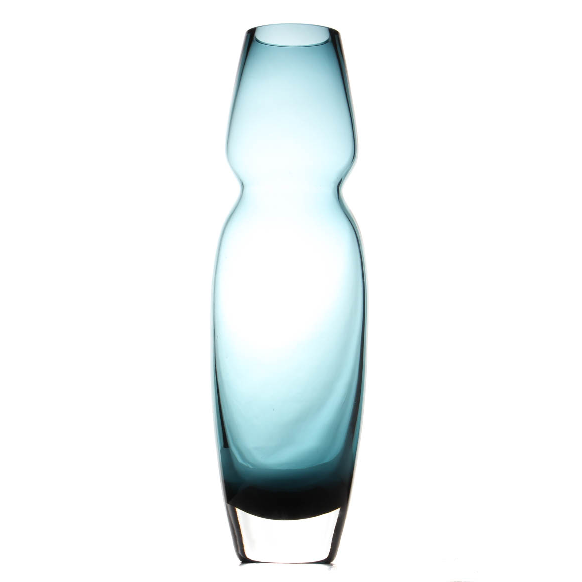 Marquis by Waterford Smoke Blue Art Glass Vase