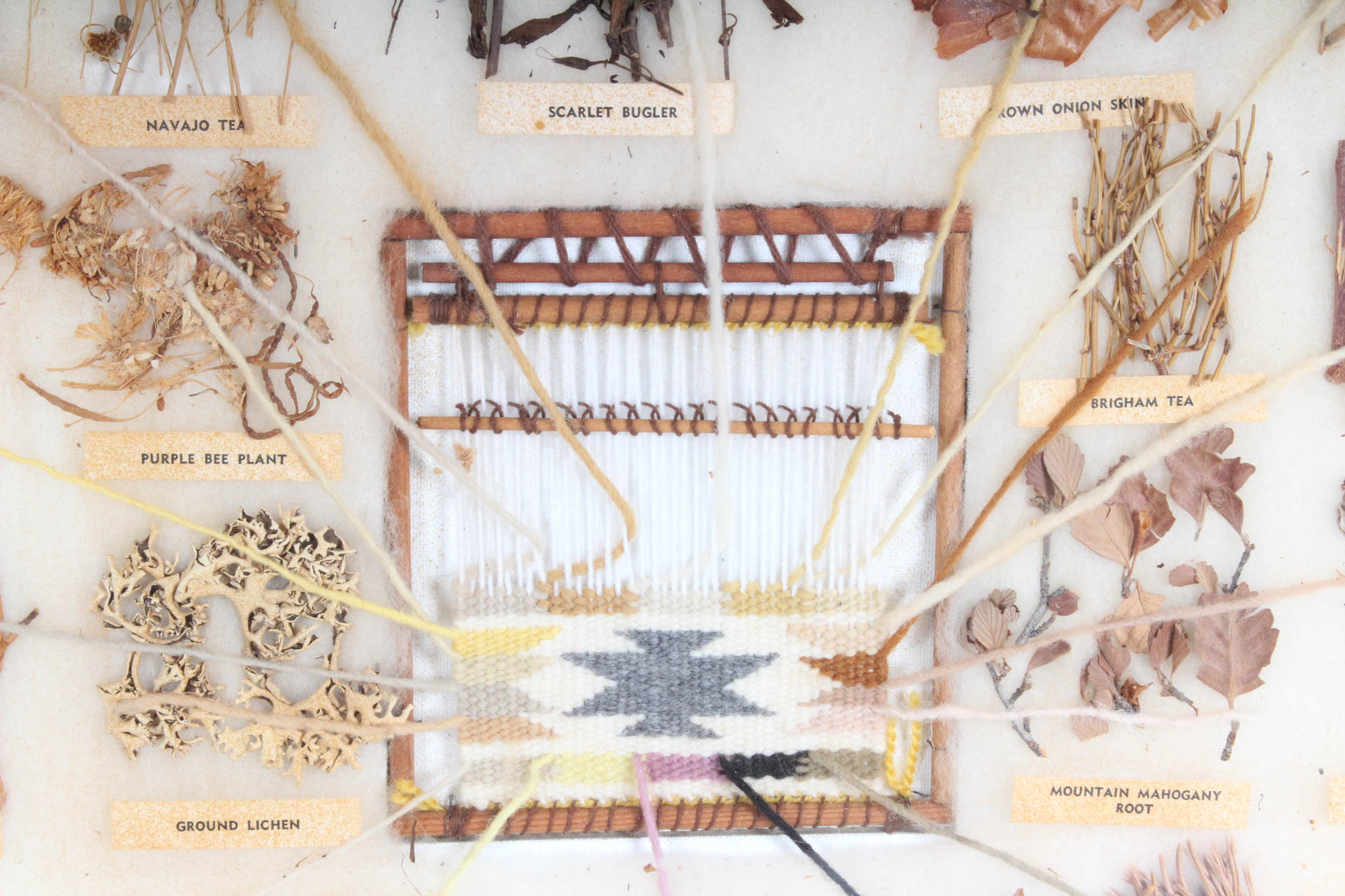 Native American Style Weaving with Natural Dye Samples