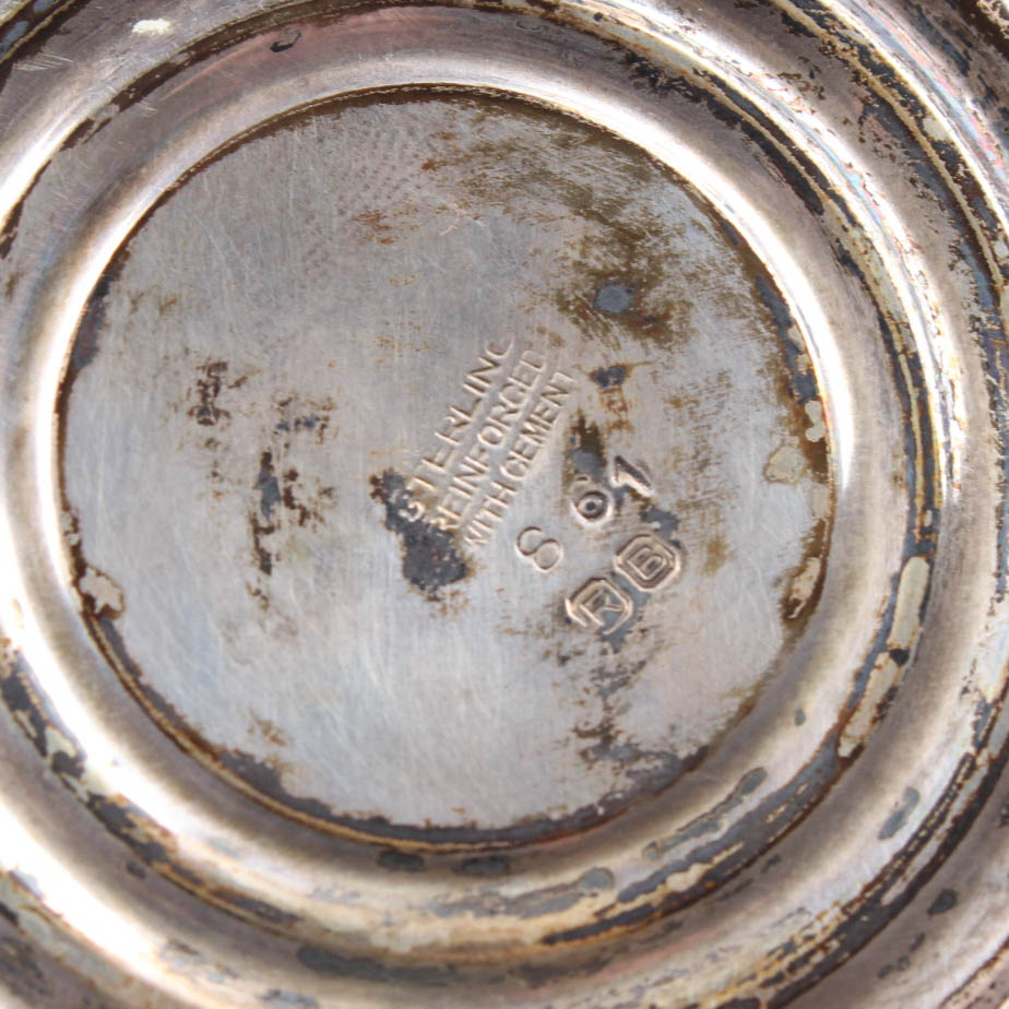 Weighted Sterling Silver Creamer and Sugar Dish