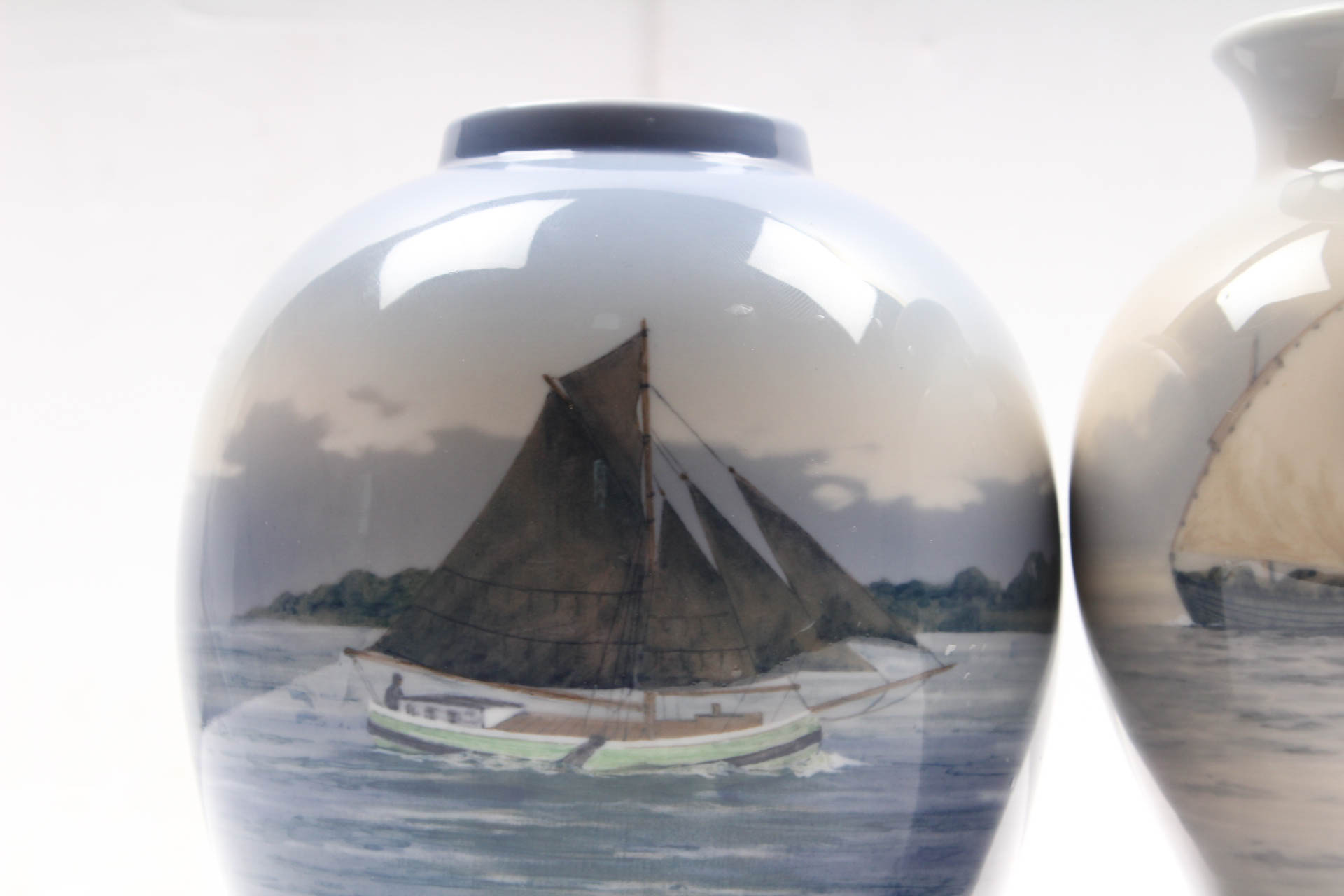 Royal Copenhagen Sailboat Vases