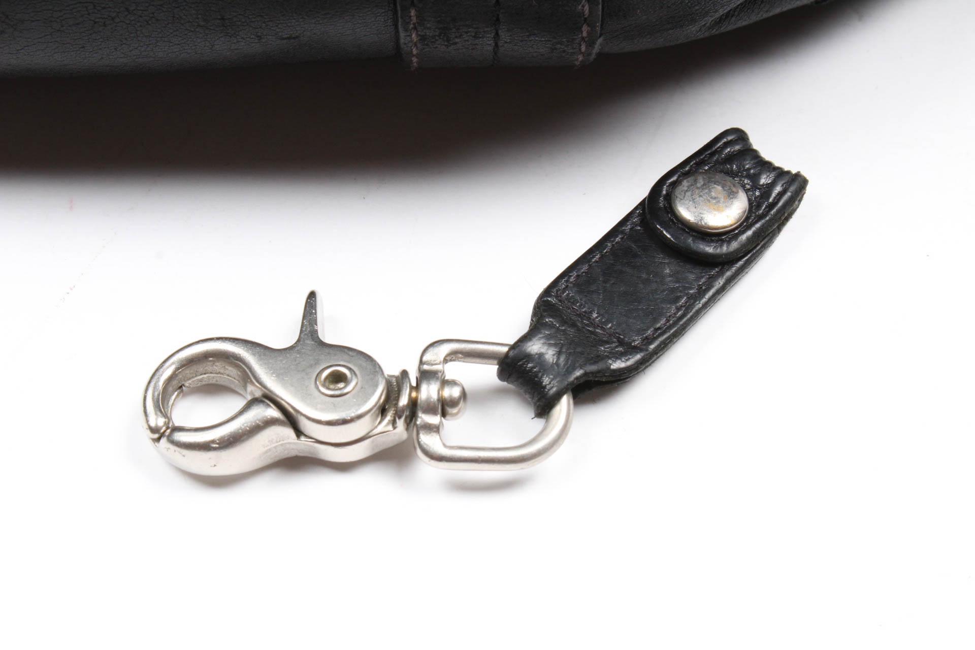 Coach Black Leather Executive Tote with Key Fob