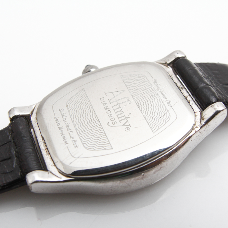 Affinity Diamonds Sterling Silver and Diamond Watch