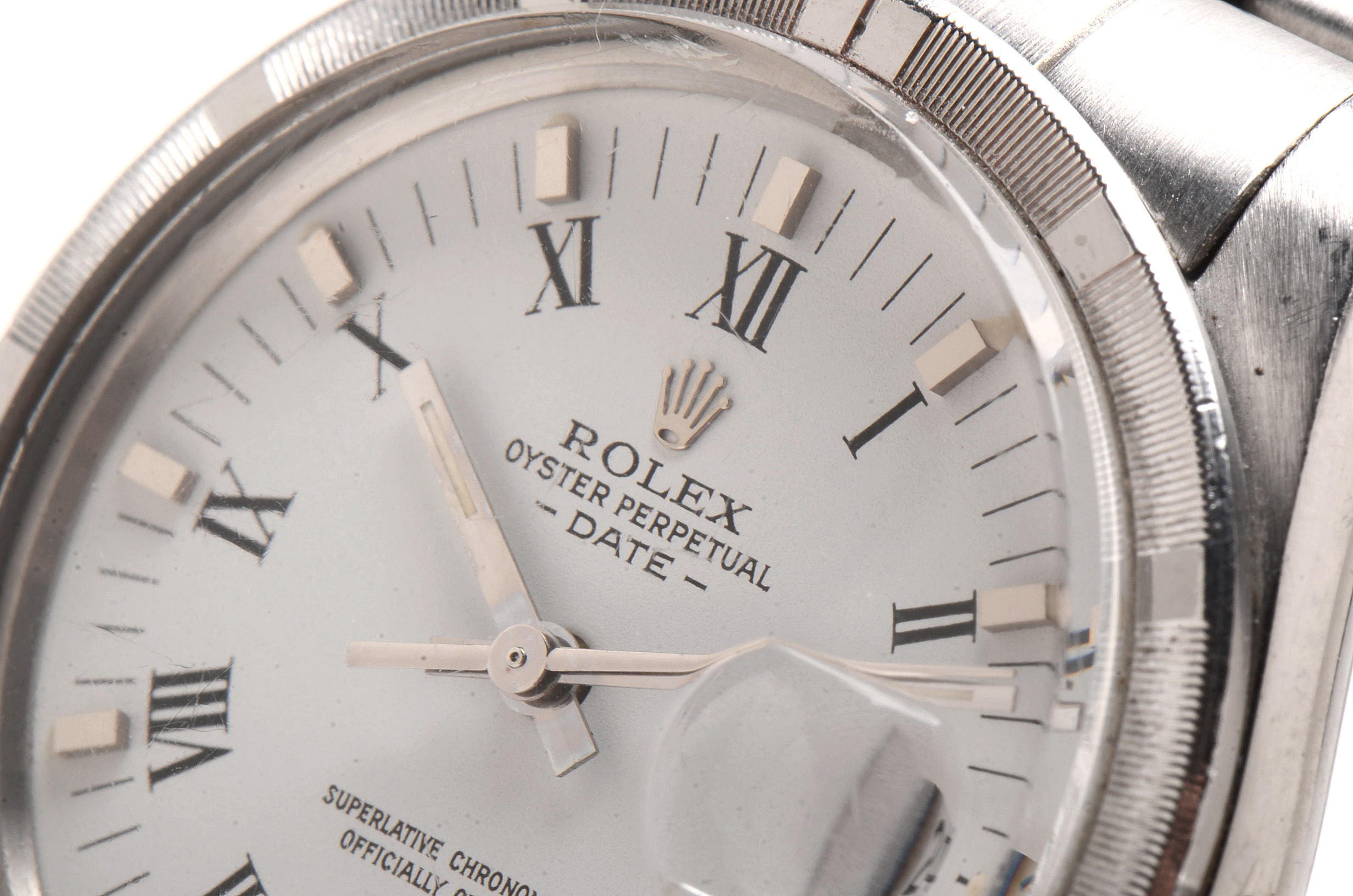 Rolex Oyster Date Steel White Roman 34.00 mm Automatic Watch