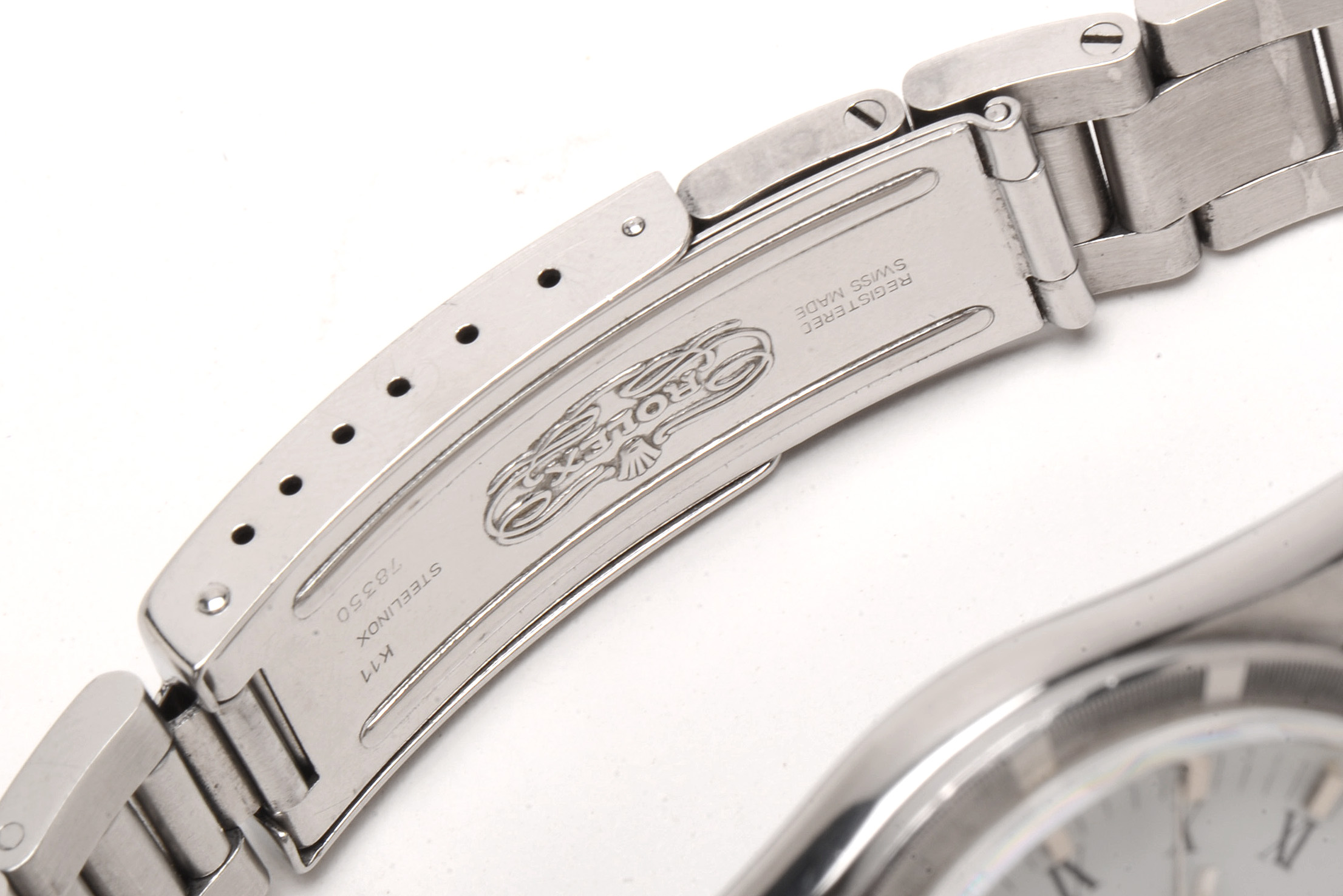 Rolex Oyster Date Steel White Roman 34.00 mm Automatic Watch