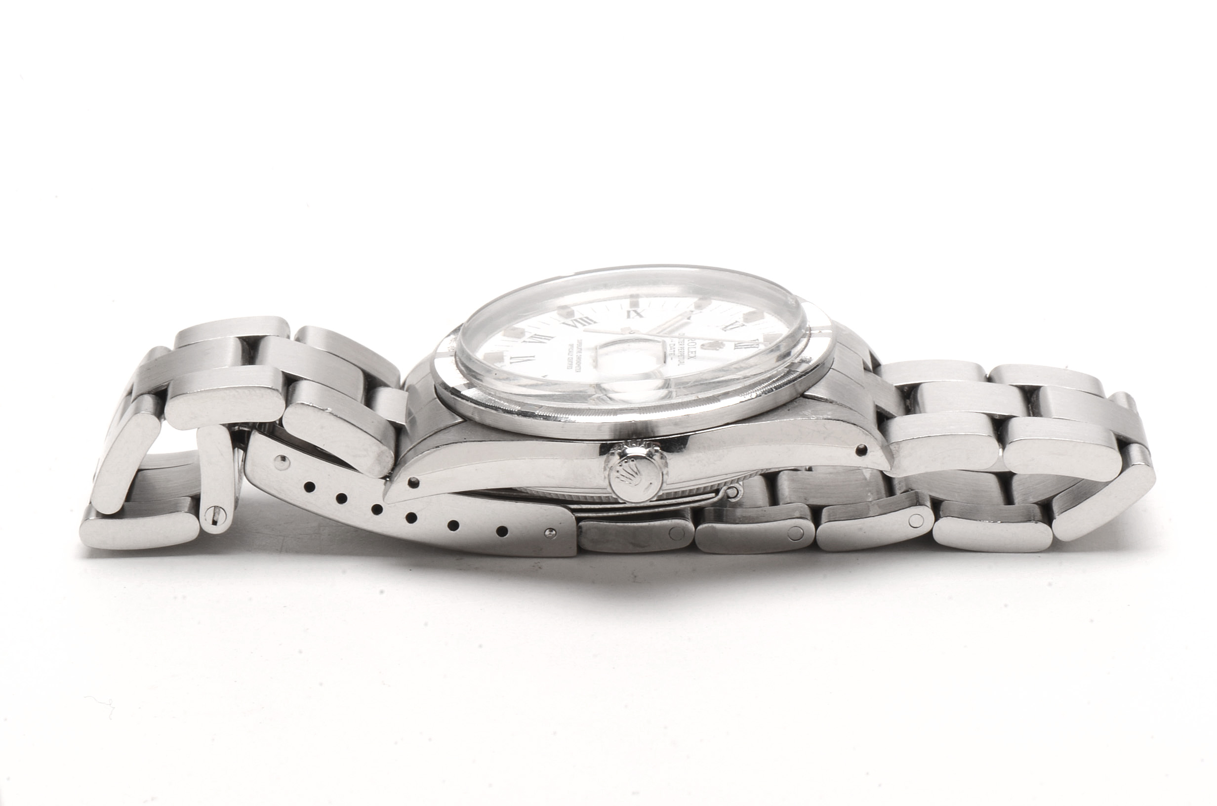 Rolex Oyster Date Steel White Roman 34.00 mm Automatic Watch