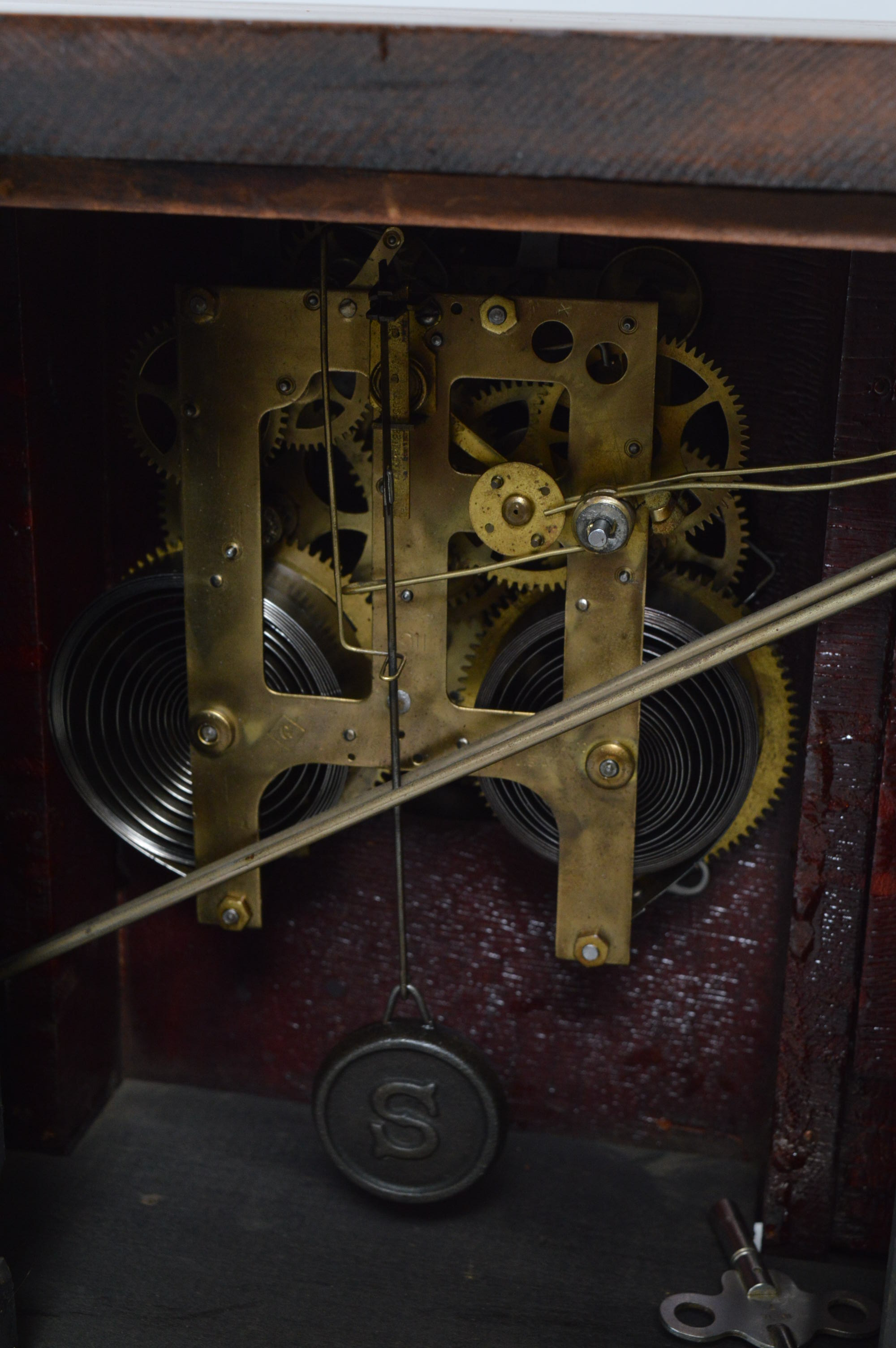 William Gilbert Clock Co. Four Column Mantle Clock