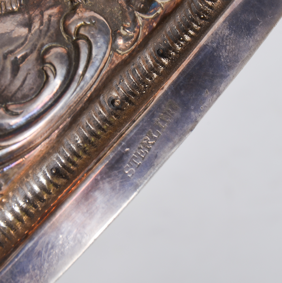 Antique German Sterling Silver Repoussé Basket