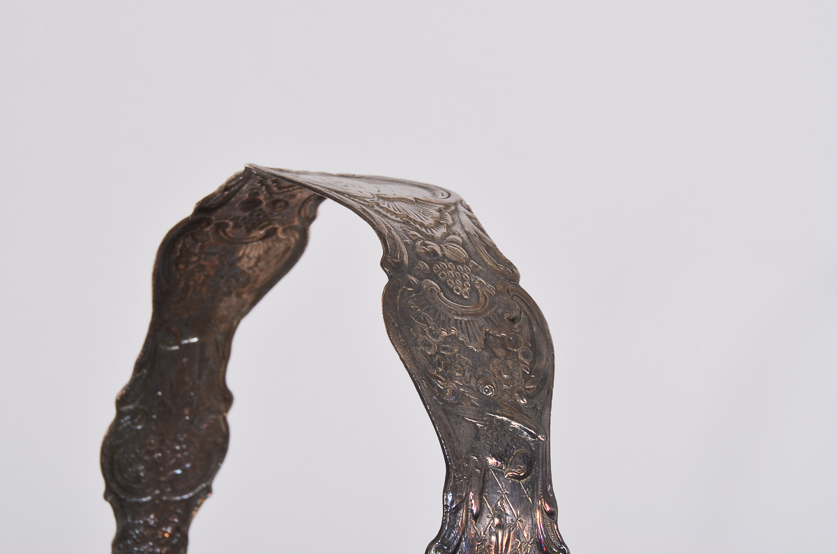 Antique German Sterling Silver Repoussé Basket