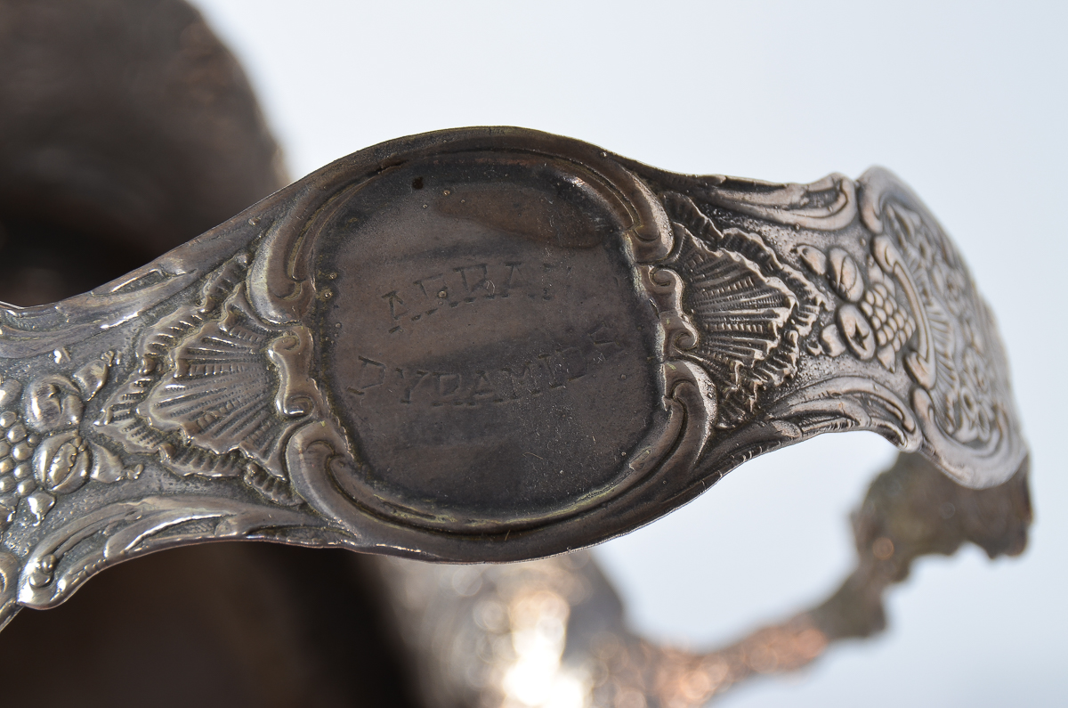 Antique German Sterling Silver Repoussé Basket