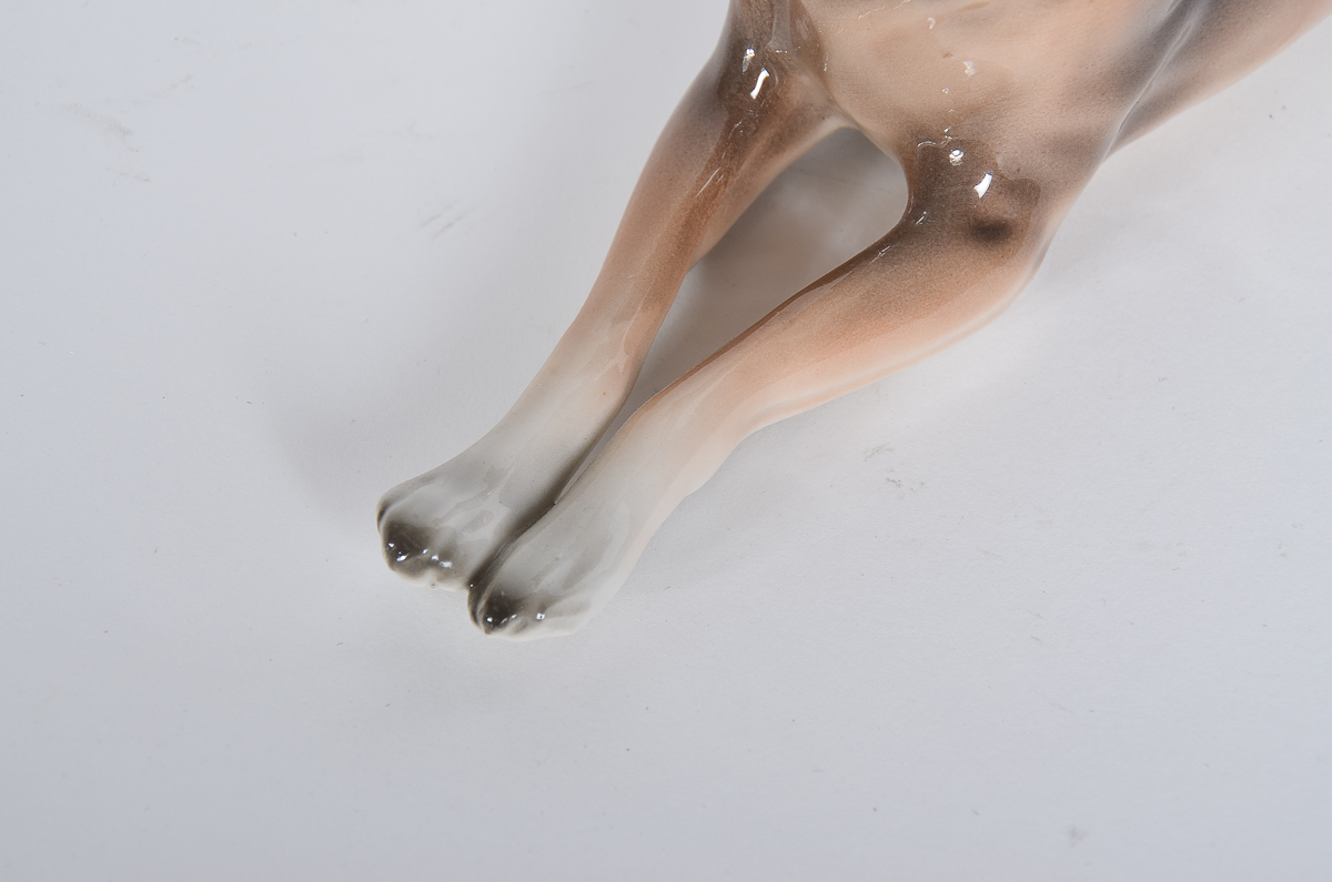 Vintage German Porcelain Dog Figurine