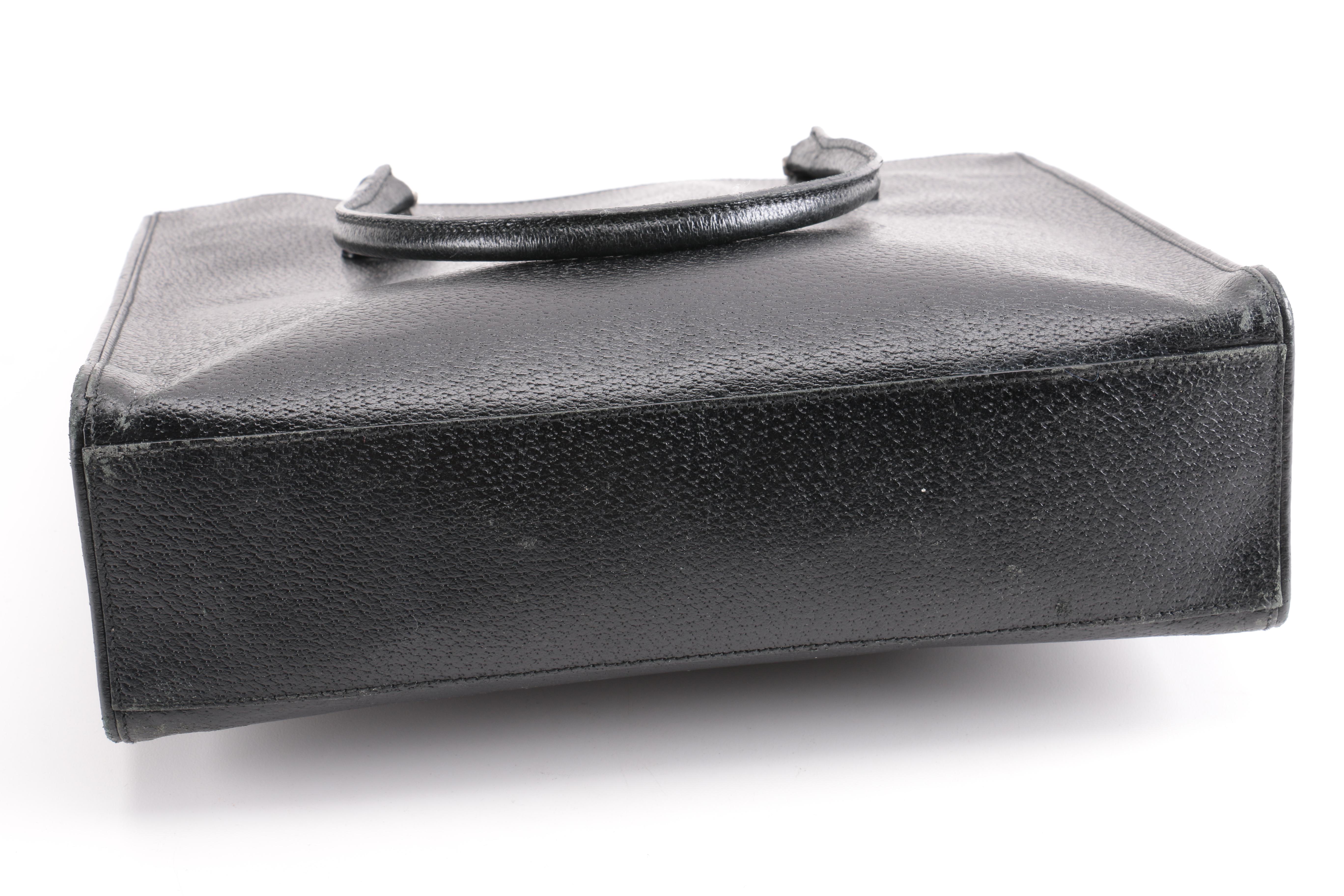 Prada Pebbled Leather Tote Bag