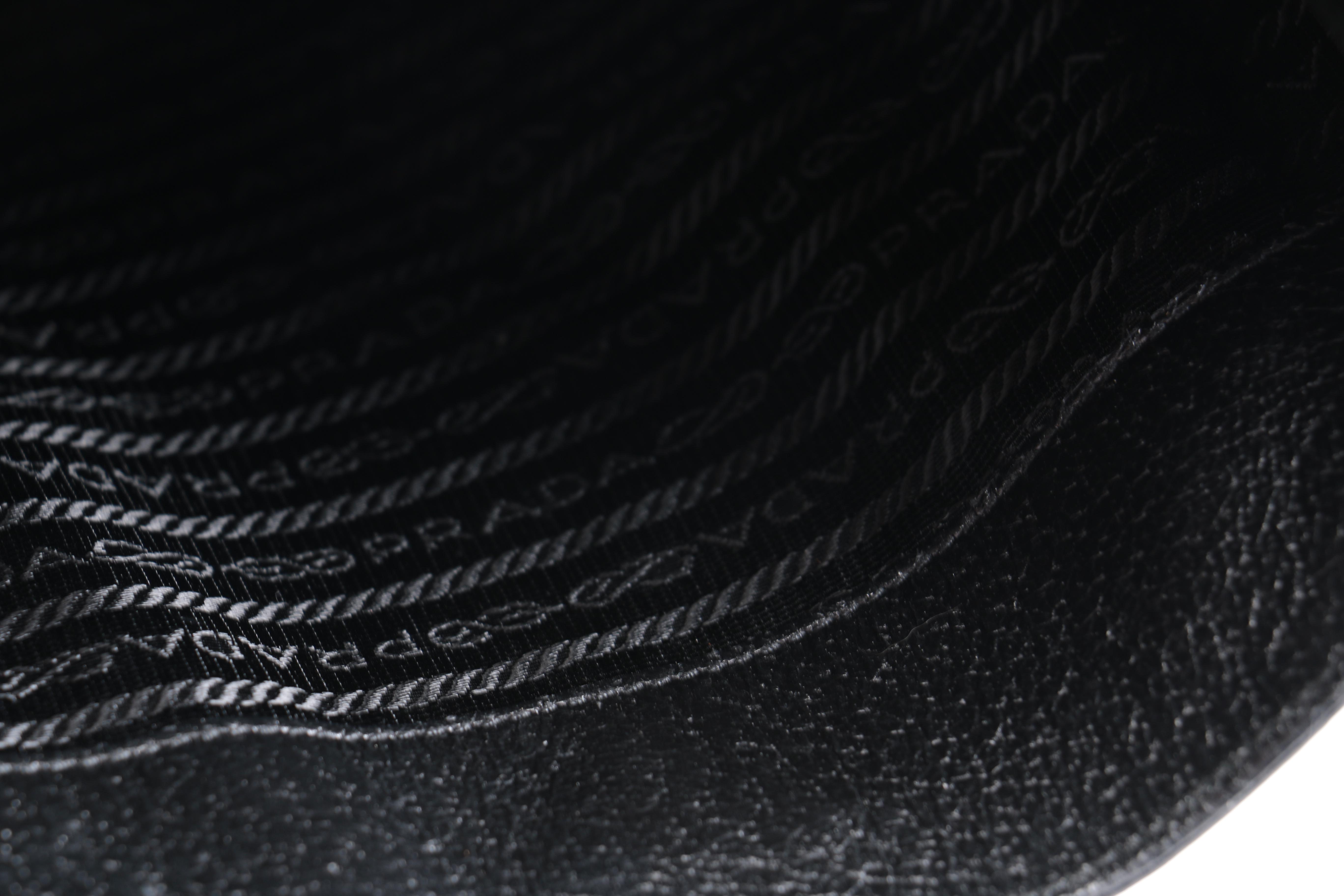 Prada Pebbled Leather Tote Bag