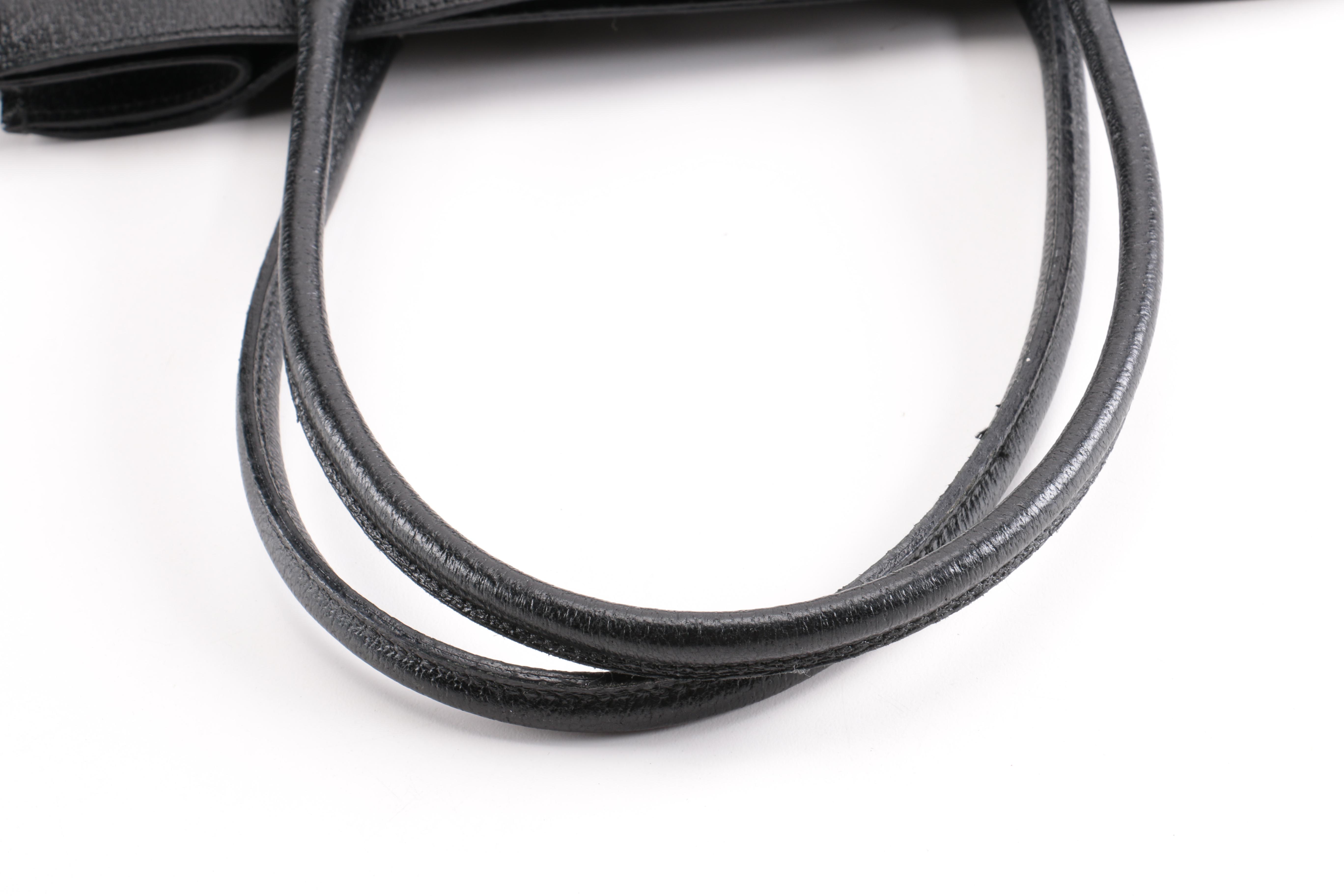 Prada Pebbled Leather Tote Bag