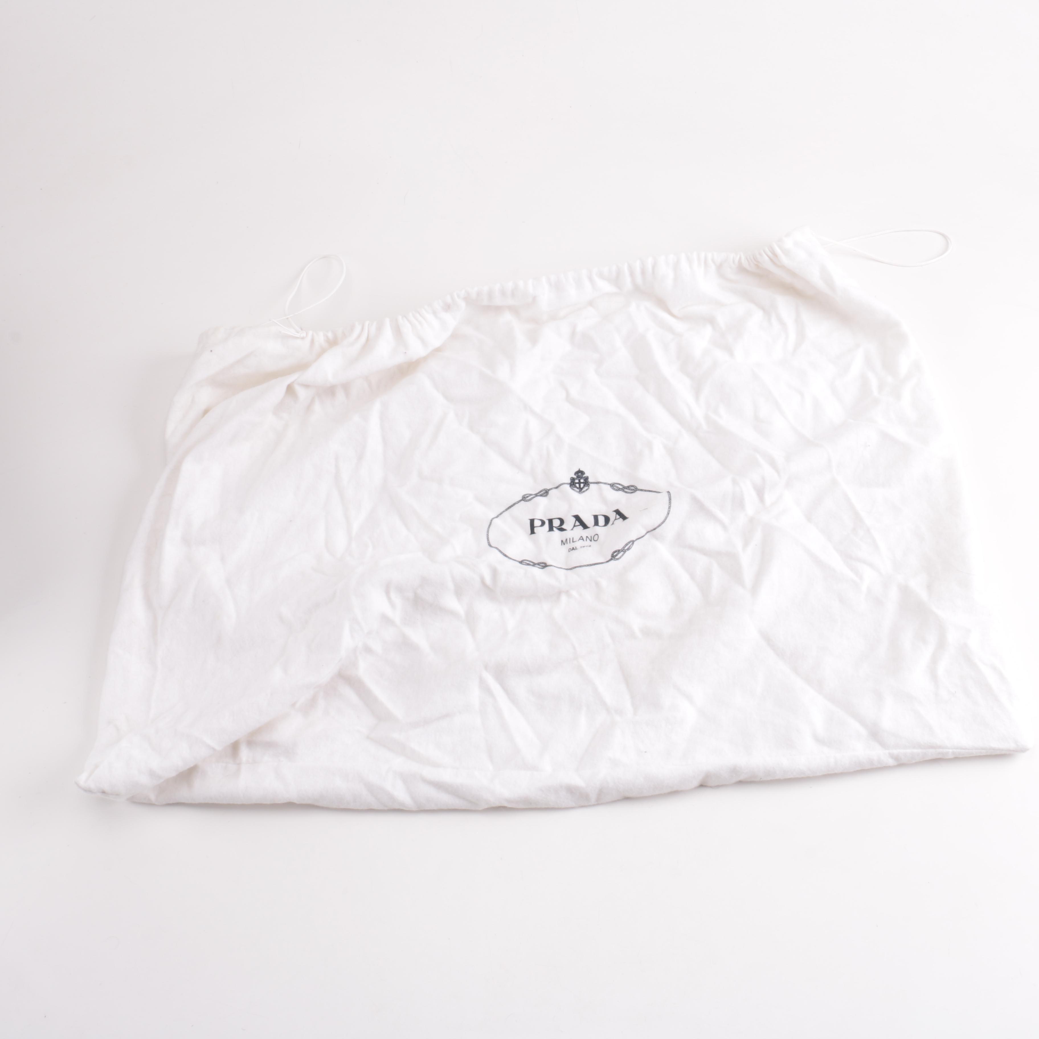 Prada Pebbled Leather Tote Bag