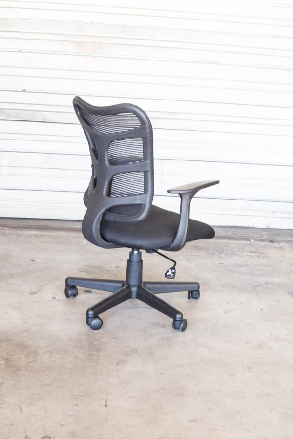 Modern Rolling Black Banker's Chair
