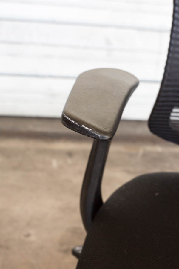 Modern Rolling Black Banker's Chair