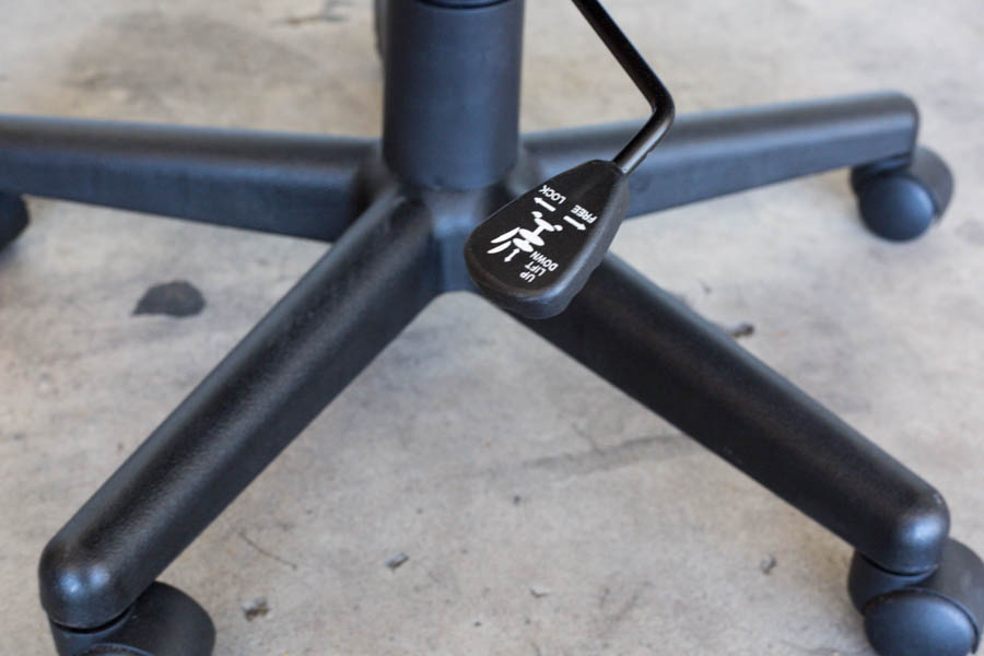 Modern Rolling Black Banker's Chair