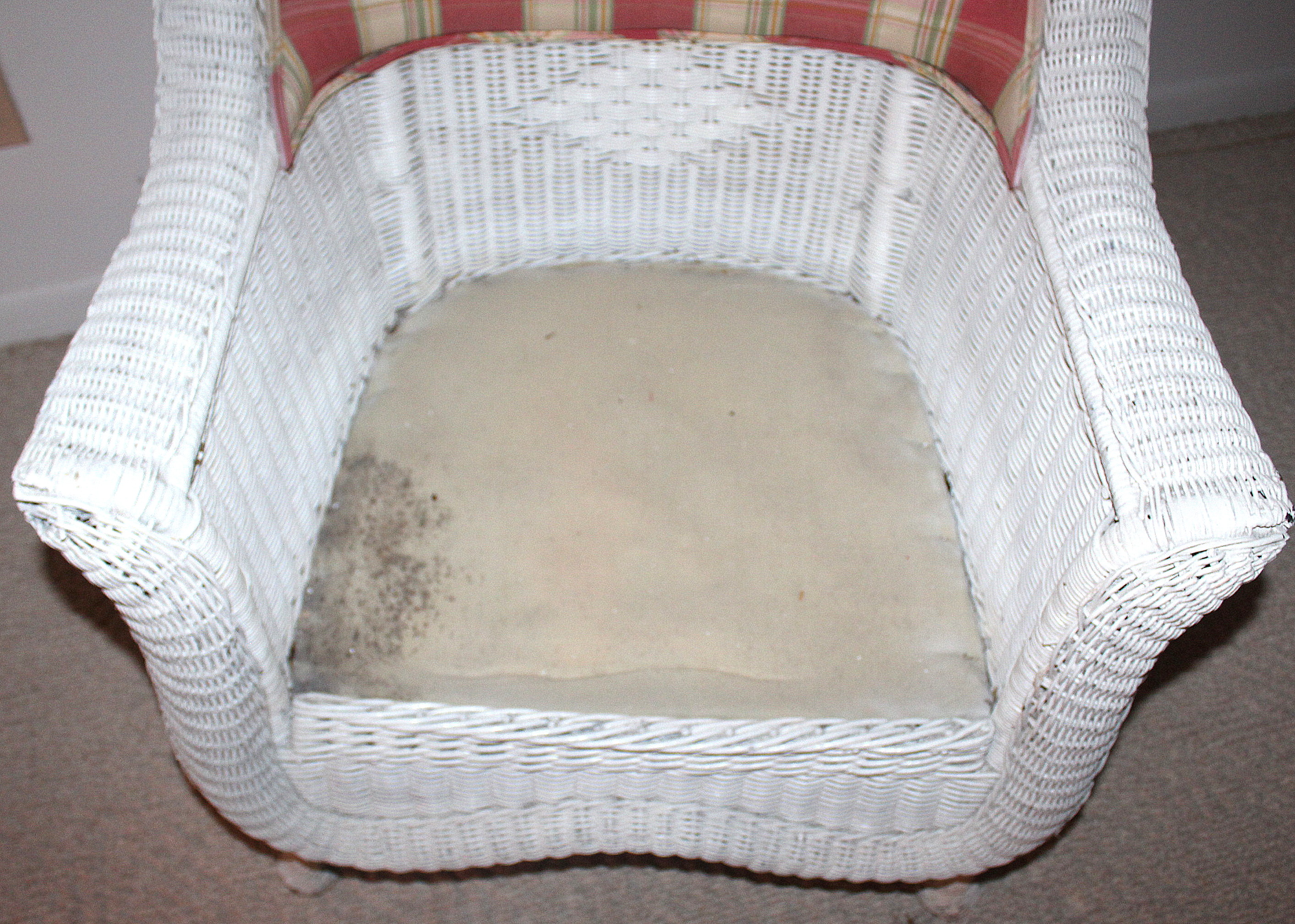 Wicker Club Chair and Footstool