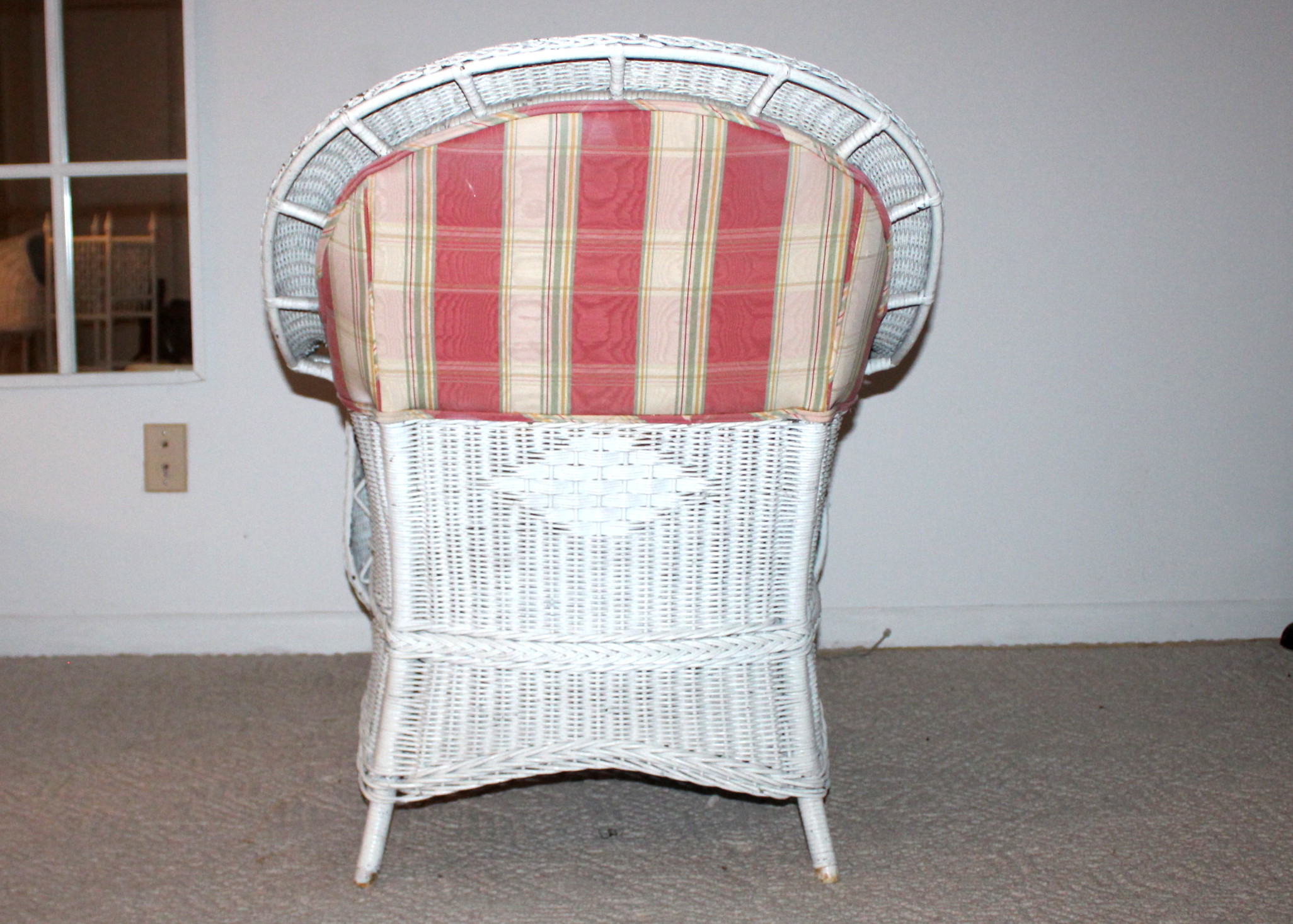 Wicker Club Chair and Footstool