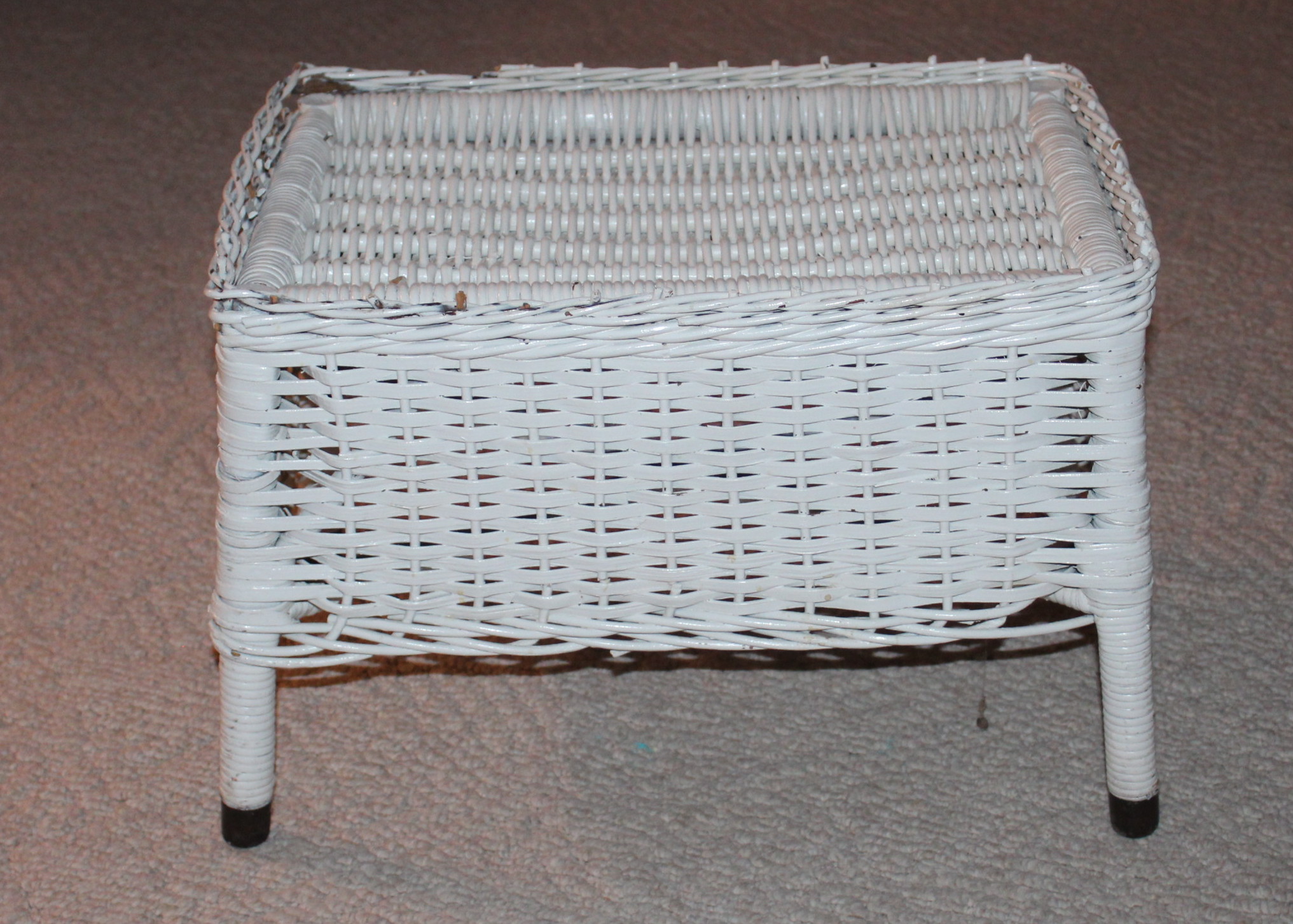 Wicker Club Chair and Footstool