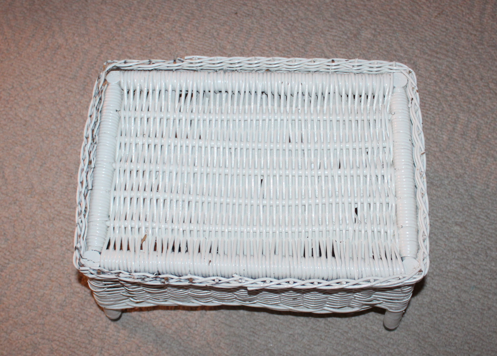 Wicker Club Chair and Footstool