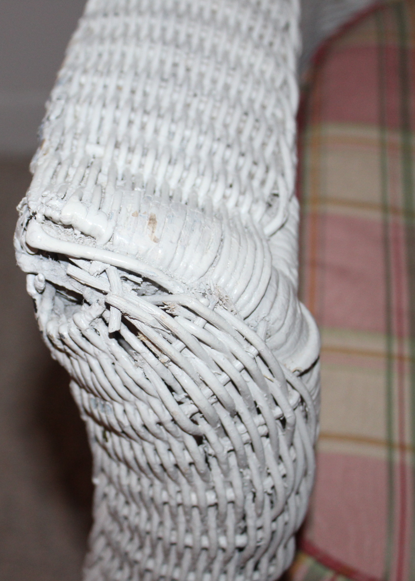 Wicker Club Chair and Footstool