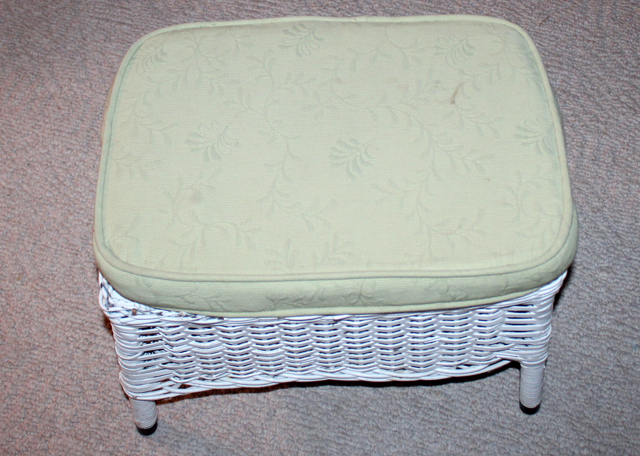 Wicker Club Chair and Footstool