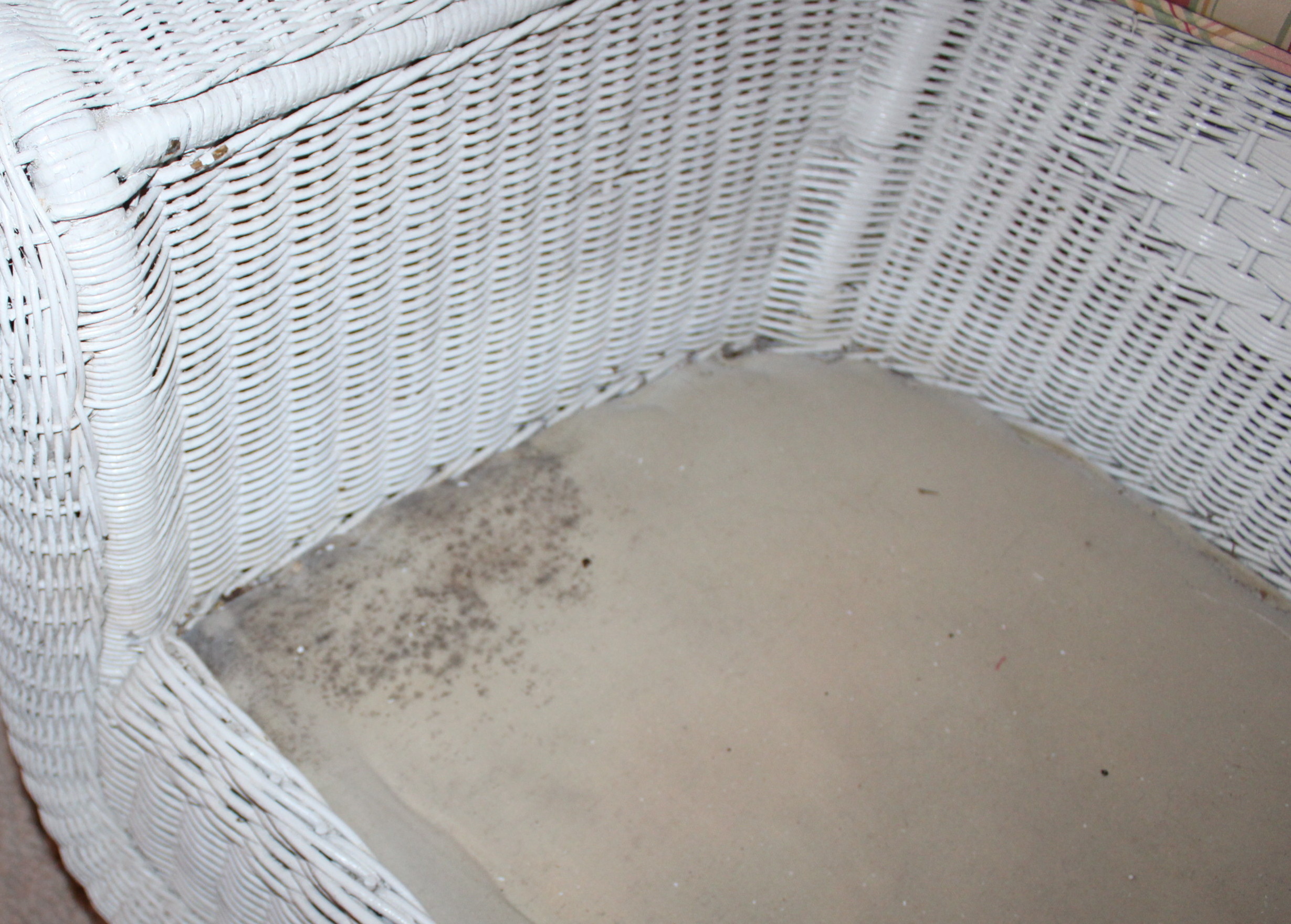 Wicker Club Chair and Footstool