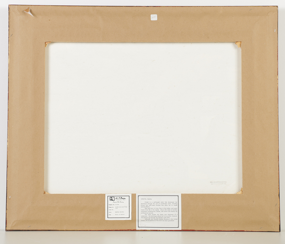 Martha Cristel Oil Painting on Canvas "Boats in Harbor"